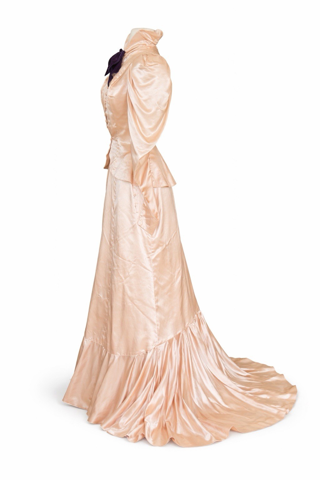 Original Late 1930s Early 1940s Paramount Studios Satin Glamour Gown Dress 30s