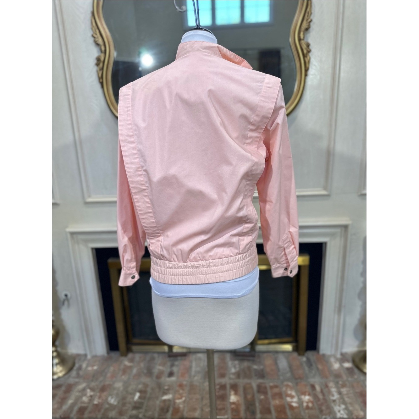 Members Only Vintage Jacket size 3/4 Pale Pink 80s Racer Core Aesthetic