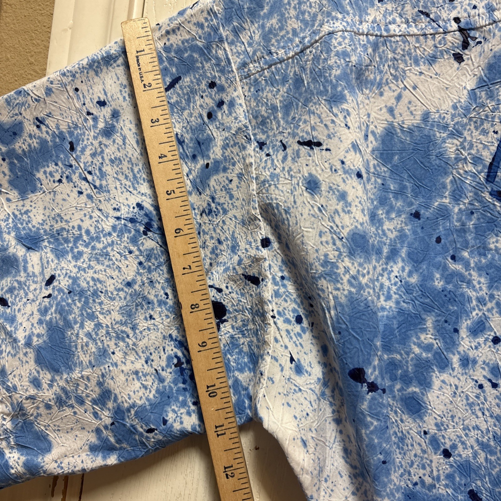 Vtg Creations By Carol Ann Hawaii Paint Splash Cotton Wmns Button Down Top 3X