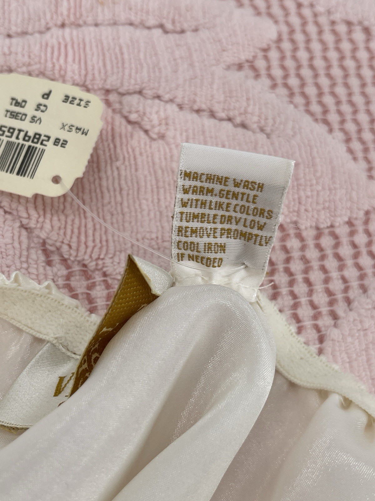 Victoria’s Secret Vintage Satin Bikini With Lace Trim Ivory Size P