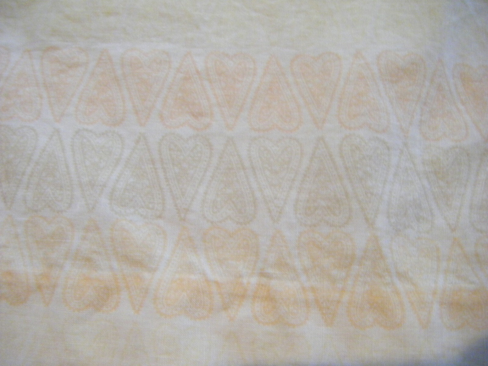 Vtg 70s Light Peach Ivory Mod Printed Sleeveless Jr Shirt-Bust 38/2XS/Girl L