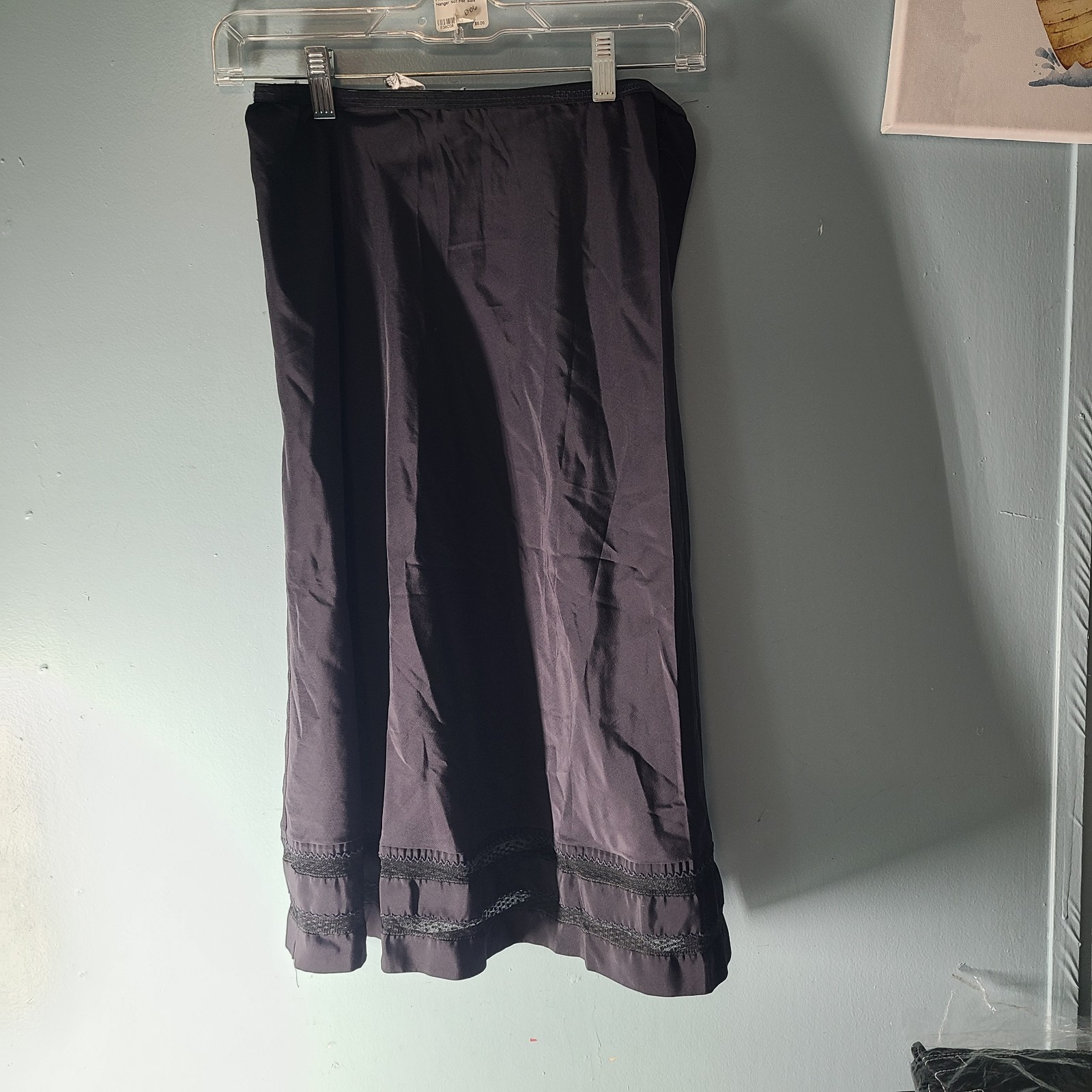 Lady Lynne Black Half Slip Polyester 27” Long Women’s Size Medium Vintage