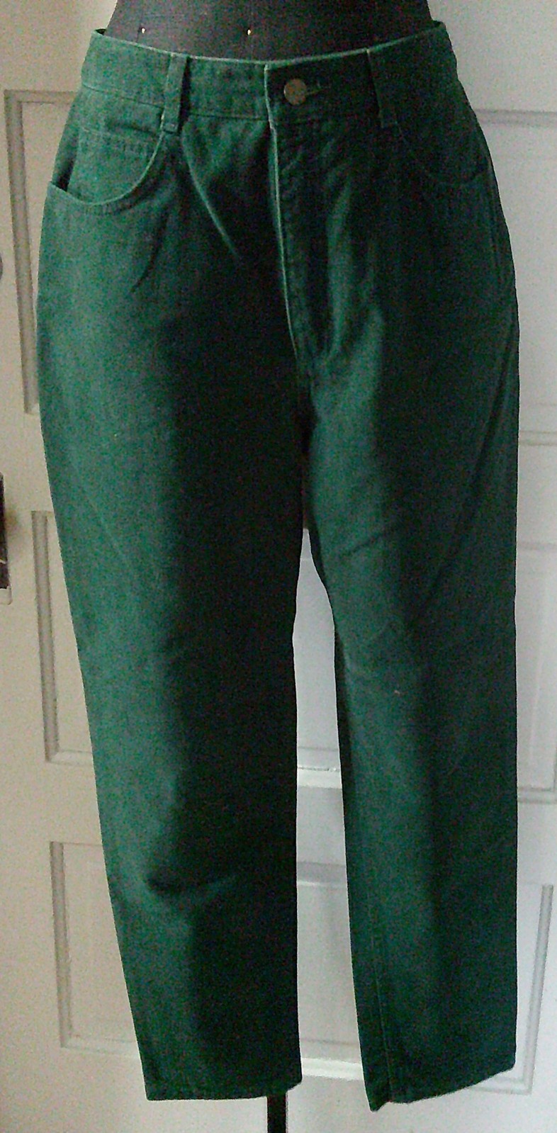 80&rsquo;s TALBOTS Forest Green Flat Front Jeans Pants Trouser Slacks 10P