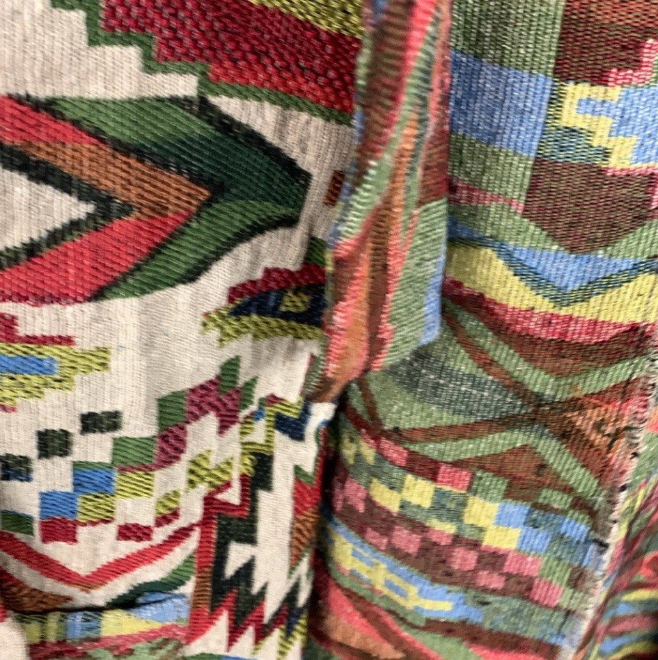 Vintage Nostalgia Western Print Tapestry Jacket Size L