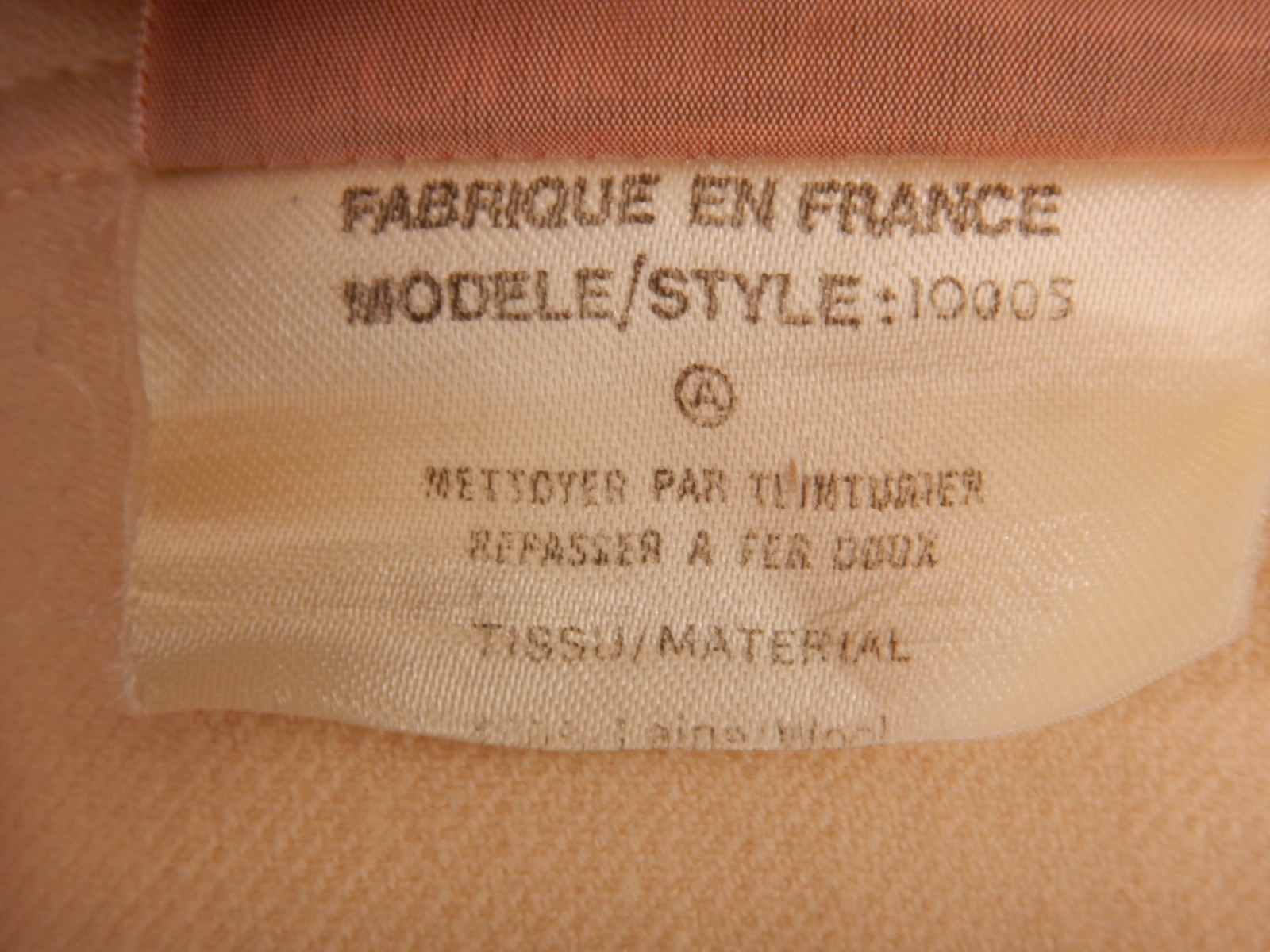 Courreges Vintage Cream Wool Jacket with condition issues Size A