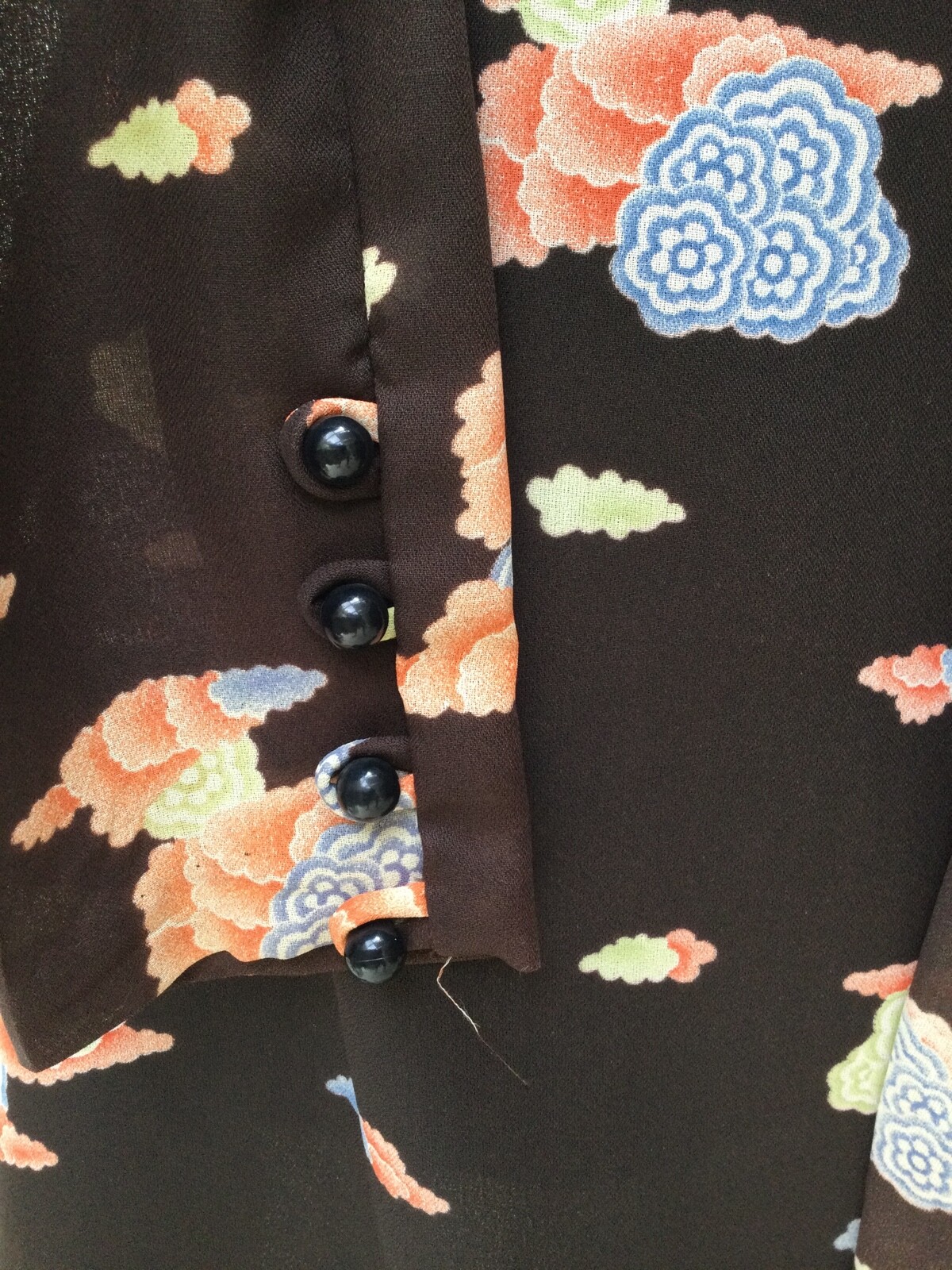 Vintage 1960&rsquo;s Kenzo Cloud Print Wrap Blouse and Skirt