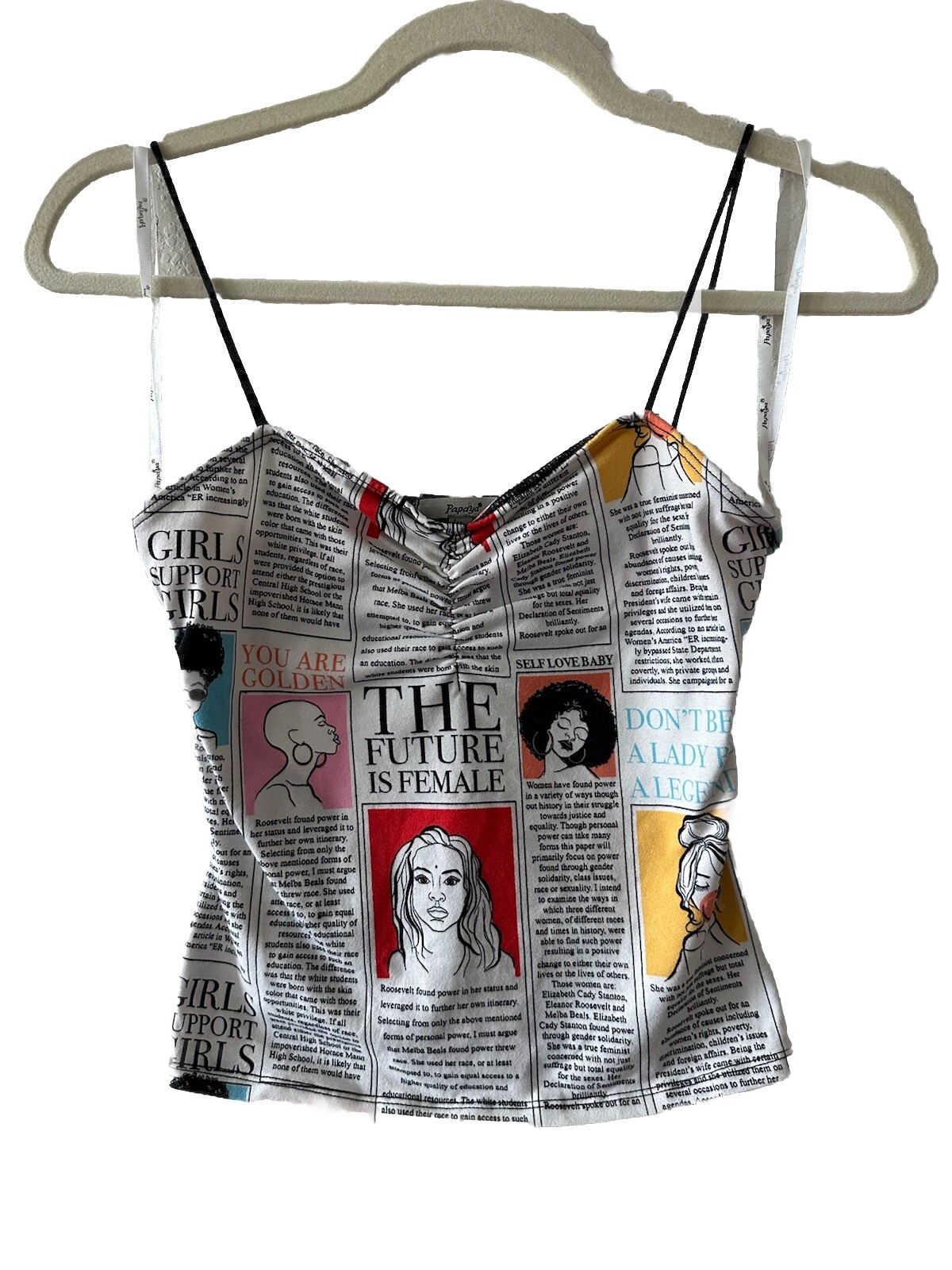 Vintage Early 2000’s Papaya The Future Is Female Sz M Tank Top Bratz Y2K NYC