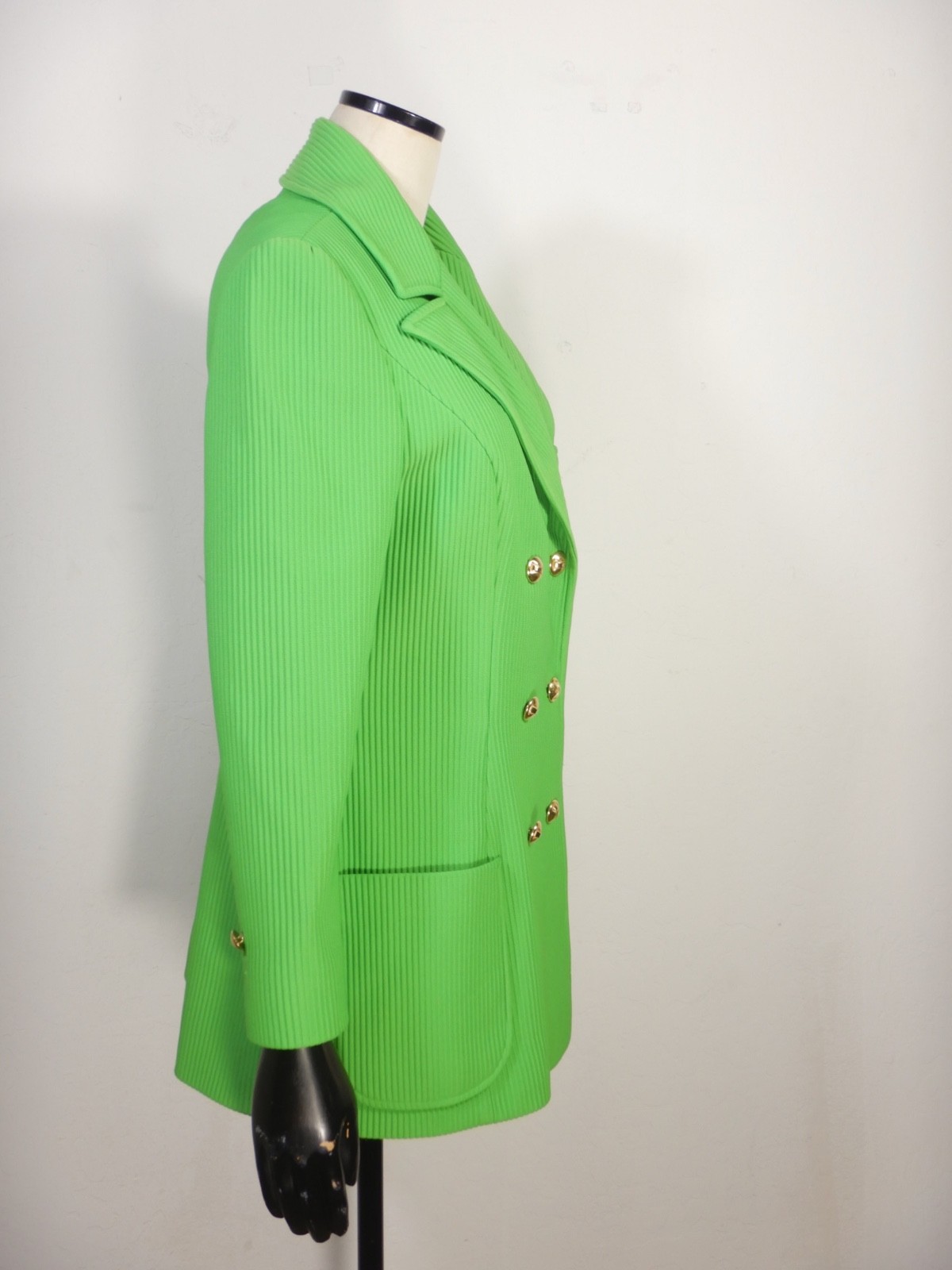 Vintage LILLI ANN Bright Green Two-Piece Pants Suit Jacket