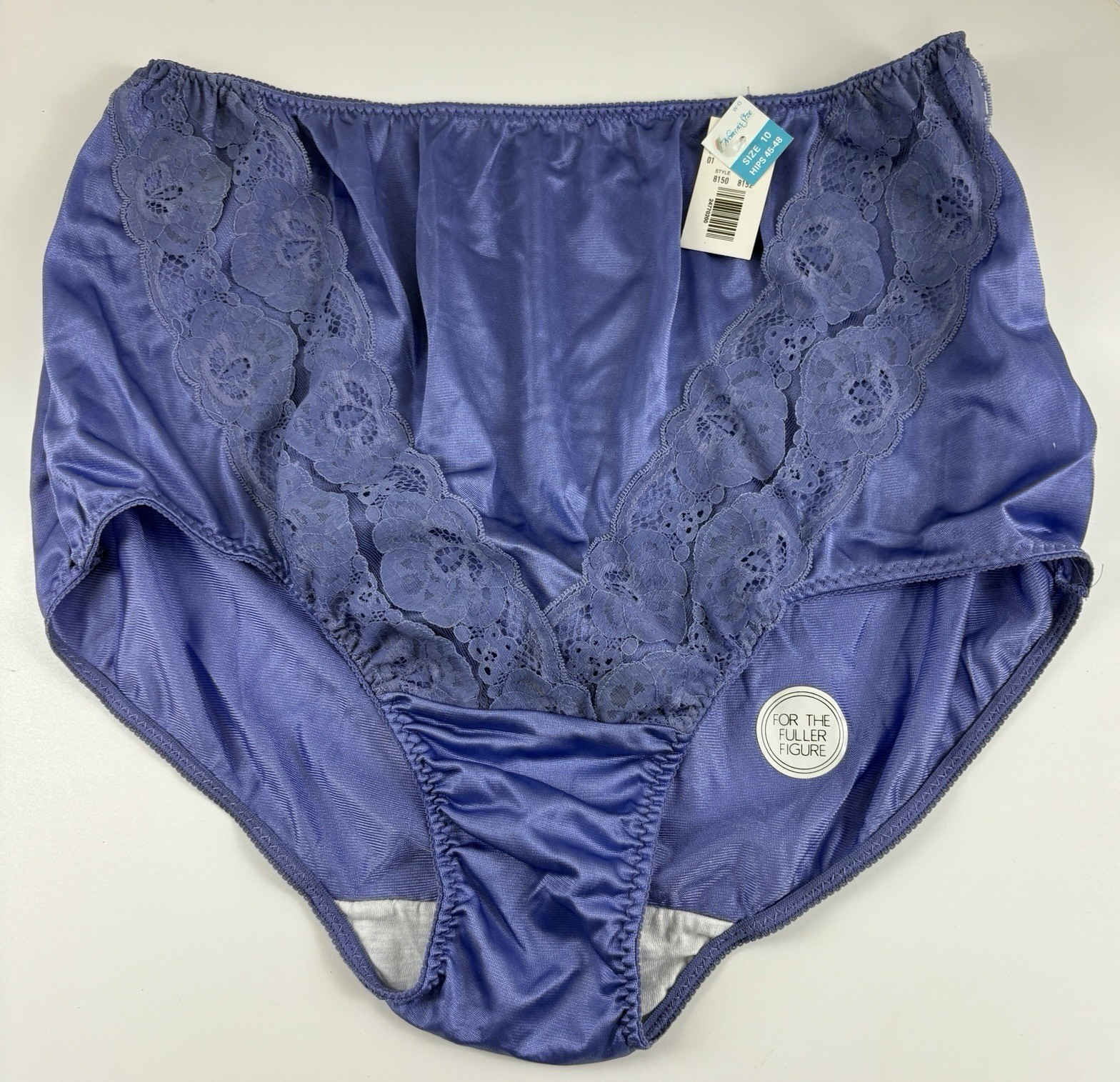 VTG Granny Panties Semi-Sheer Lot of 2 Nylon Full Figure Sz 10 Cotton Gusset NWT