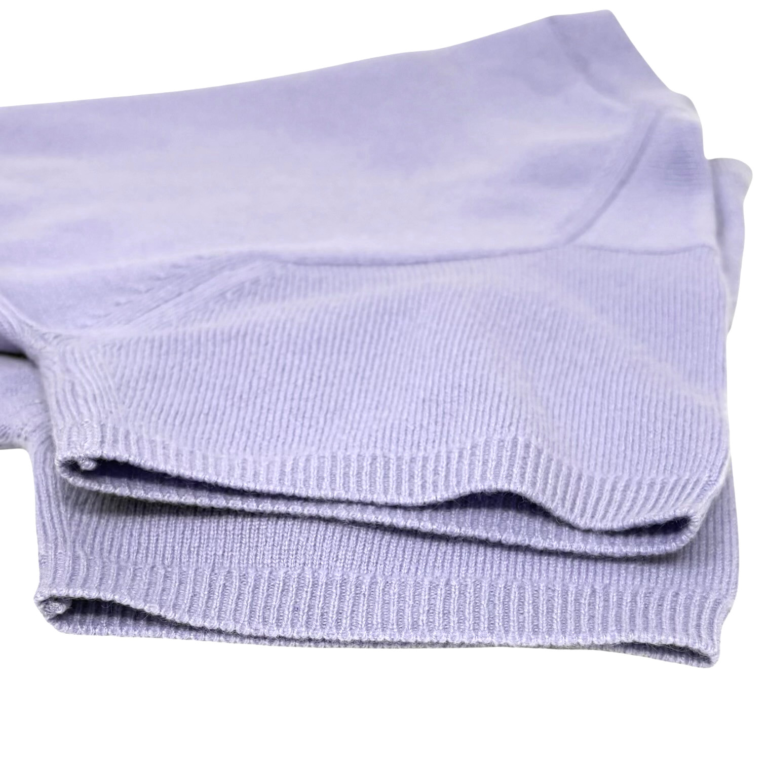 CHANEL Vintage CC Logo Button Cashmere Knit Top T-shirt Purple Blue