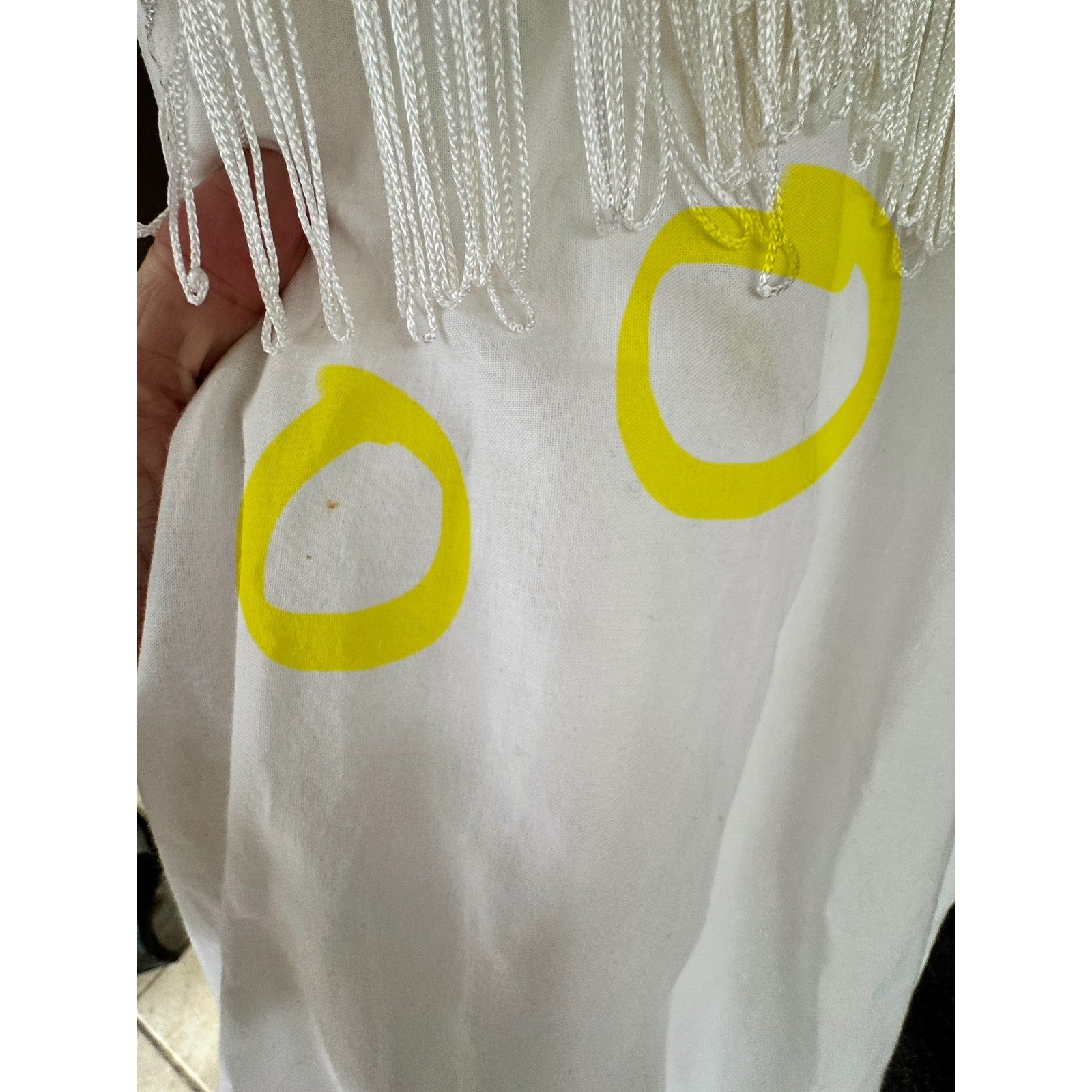 VINTAGE 80s Lilia Smitty Rodeo Fringe Dress White Ivory Western Size 5 – 6