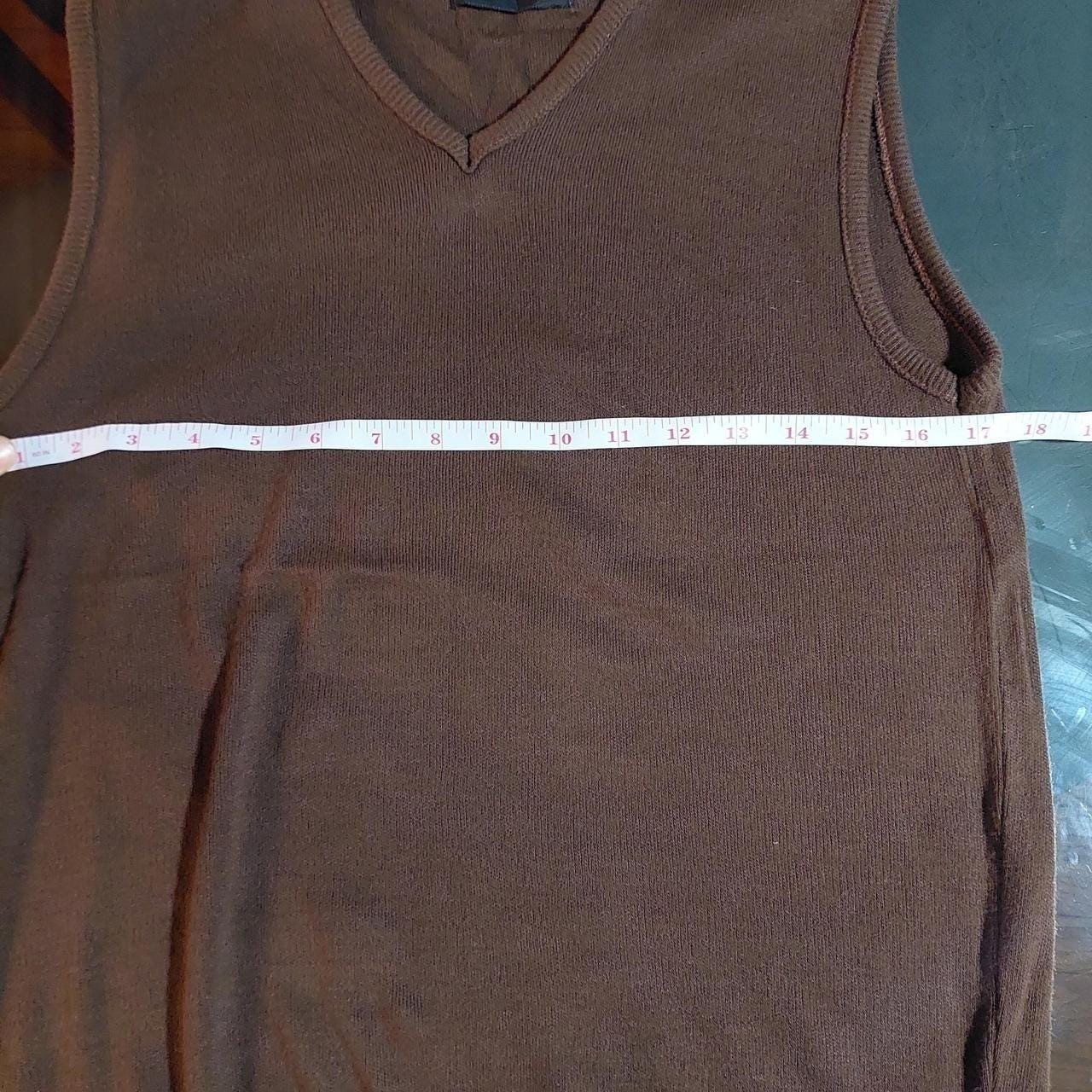 Vintage brown v neck sweater vest.