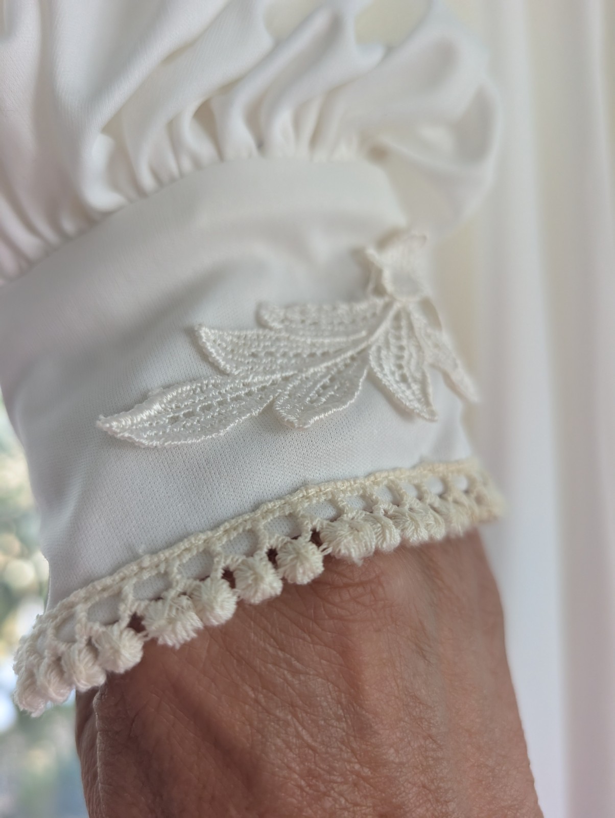 VTG 70s Gunne Sax Sz. 13/14 Romantic Wedding Bridal Lace Prairie Dress