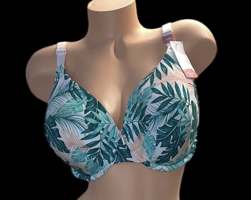 Cacique Lightly Lined T-Shirt Nylon Bra Womens 44DD NWT