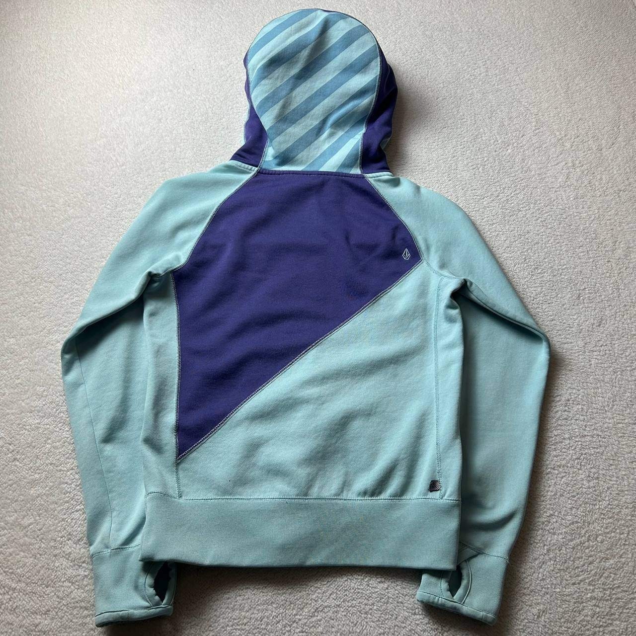Vintage Volcom Colorblock Multicolor Full Zip Y2K Jacket Hooded Women&rsquo;s Small