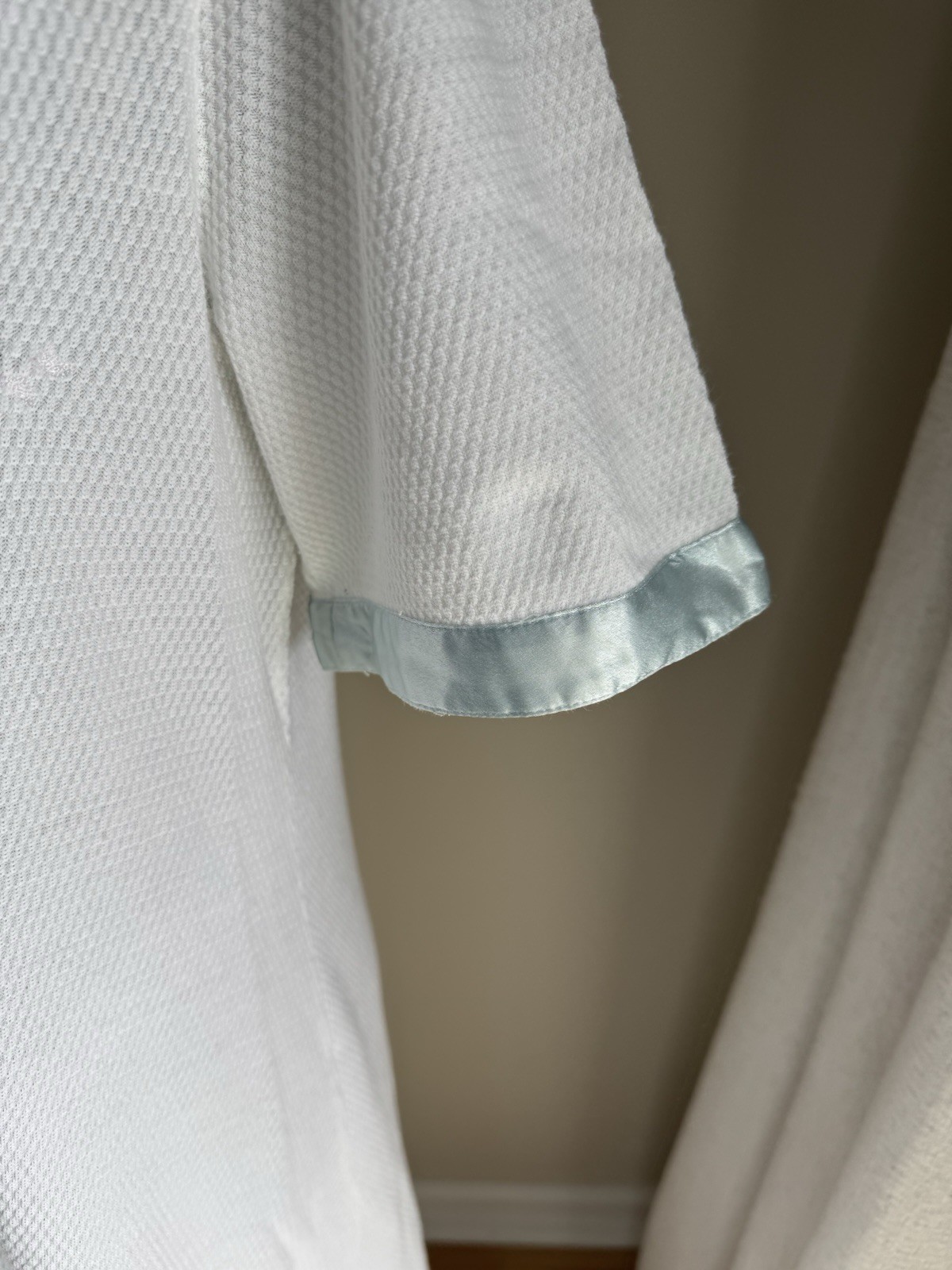 Vintage Natori Classics White Cotton with Silk Trim and Embroidery Nightgown