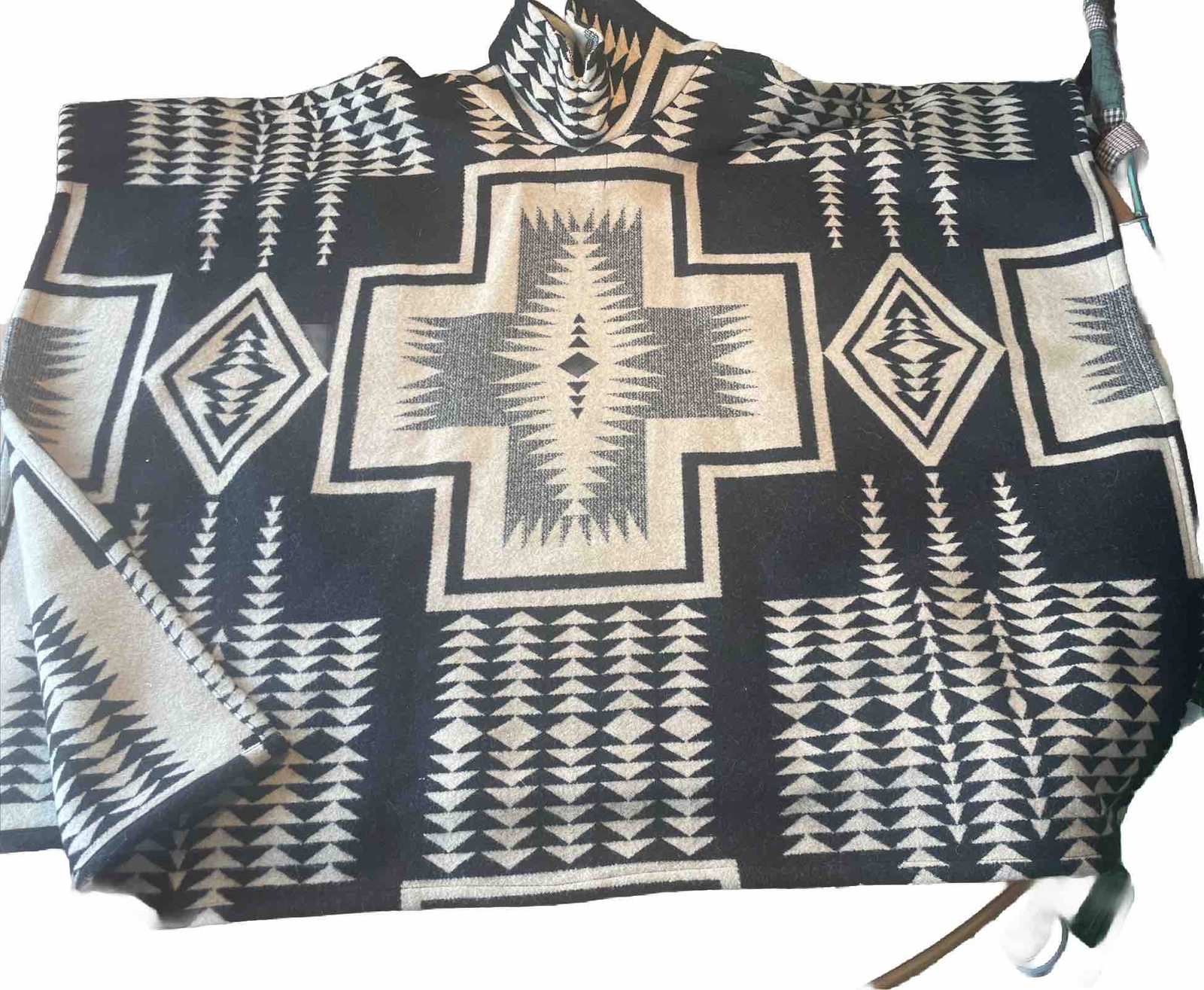 131 PENDLETON Harding wool poncho Portland Collection one size Penobscot Rare