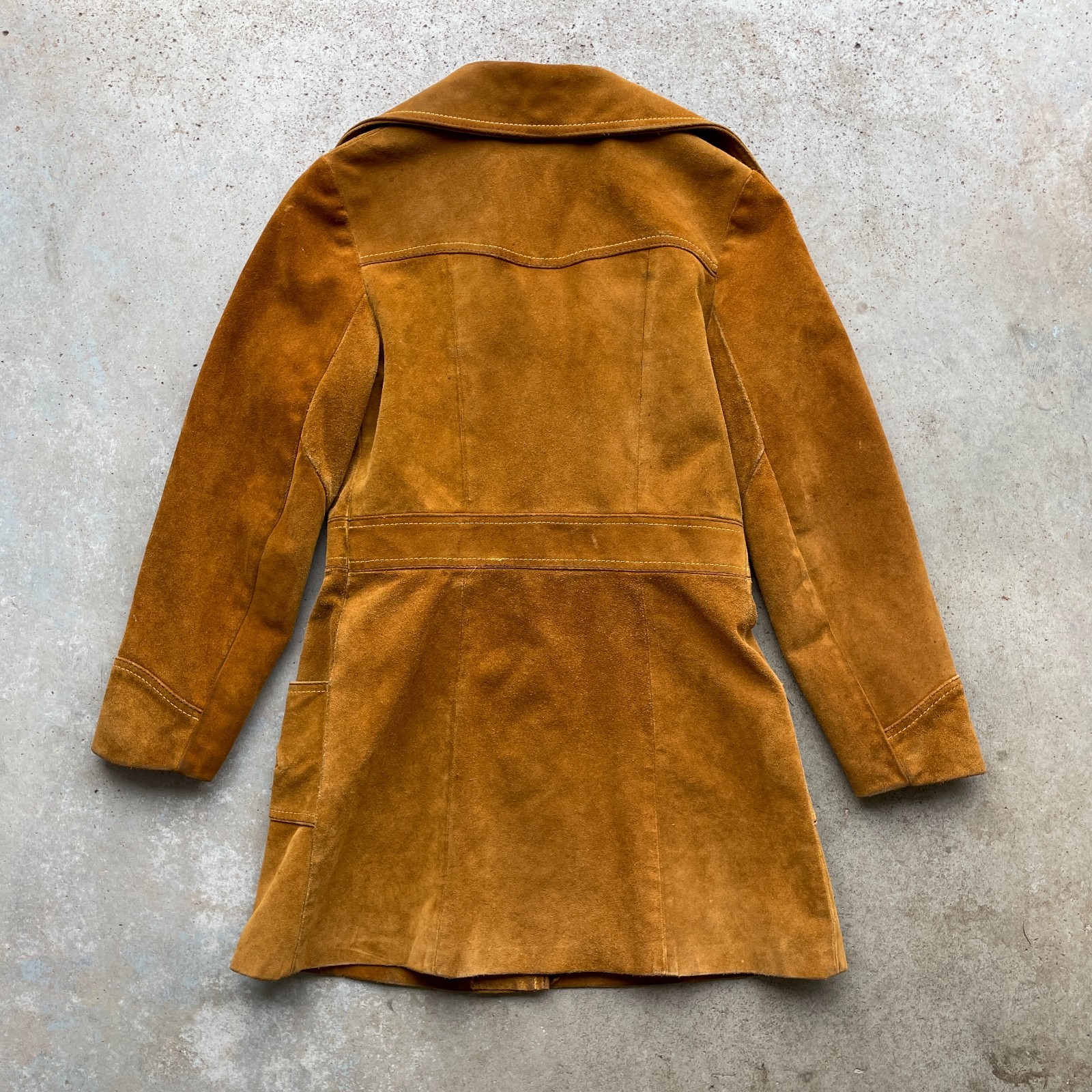 VTG 70s Great Things From Canada Suede Leathercraft Tan Coat Women&rsquo;s Small 11/12