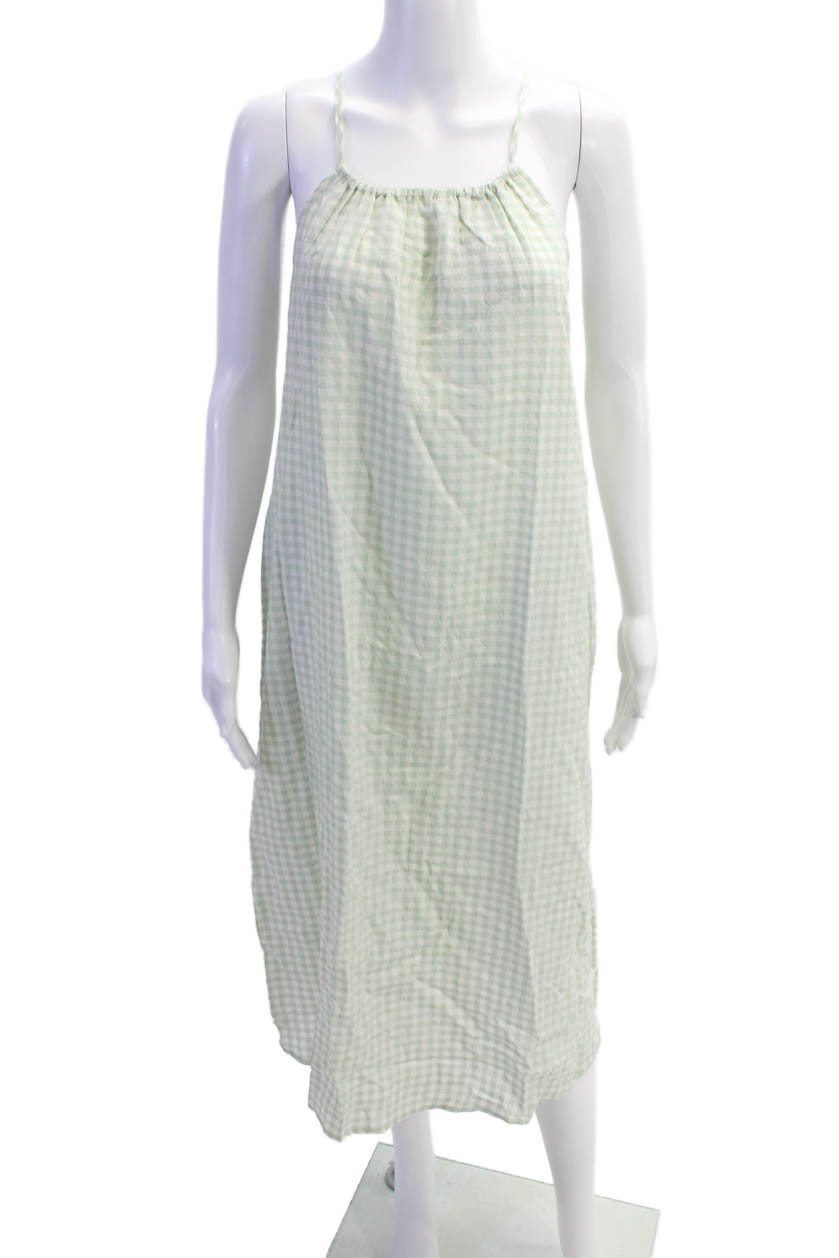 American Vintage Womens Midi Dress – Vichy Opale Size S