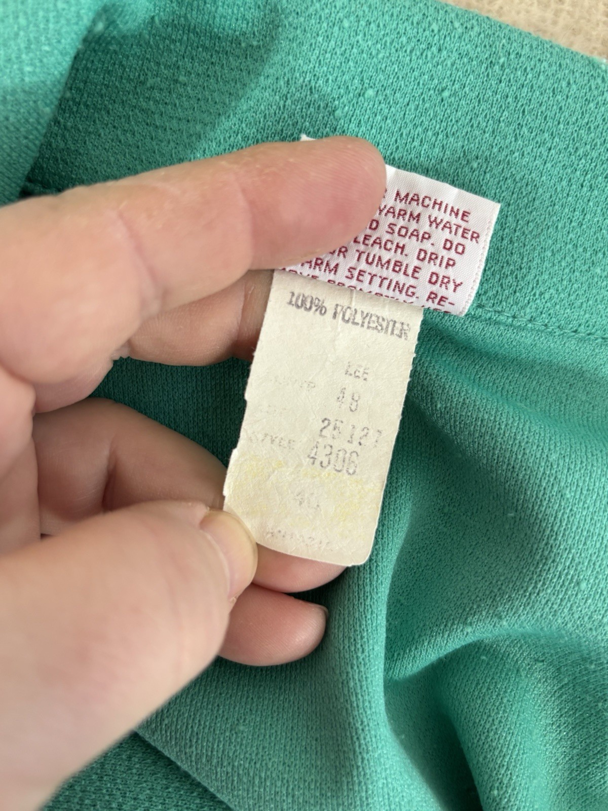 Vintage Lady Graff Jacket Green Pockets Large Button Front Textured
