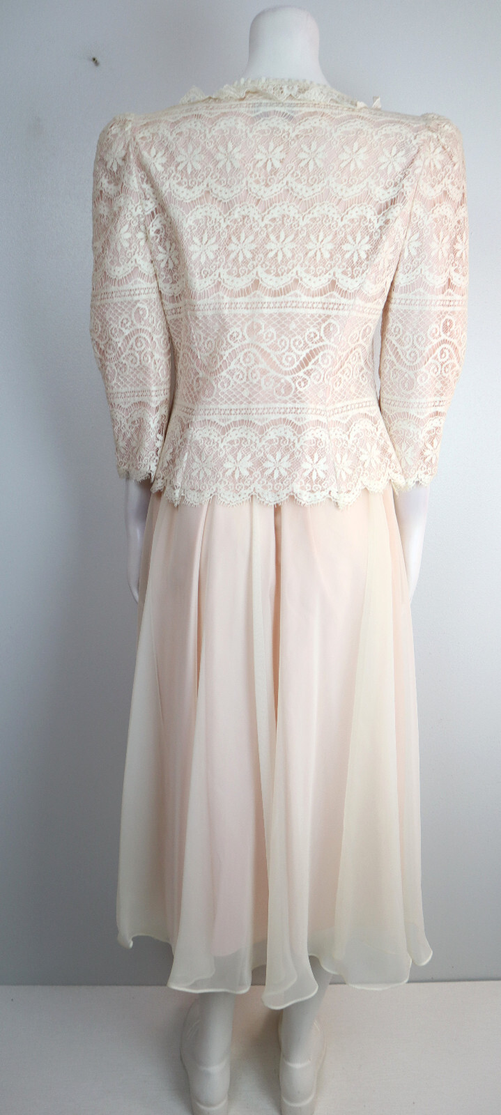 Cachet by Bari Protas Vintage 2-Piece Dress Skirt & Top Size 9/10 Light Pink