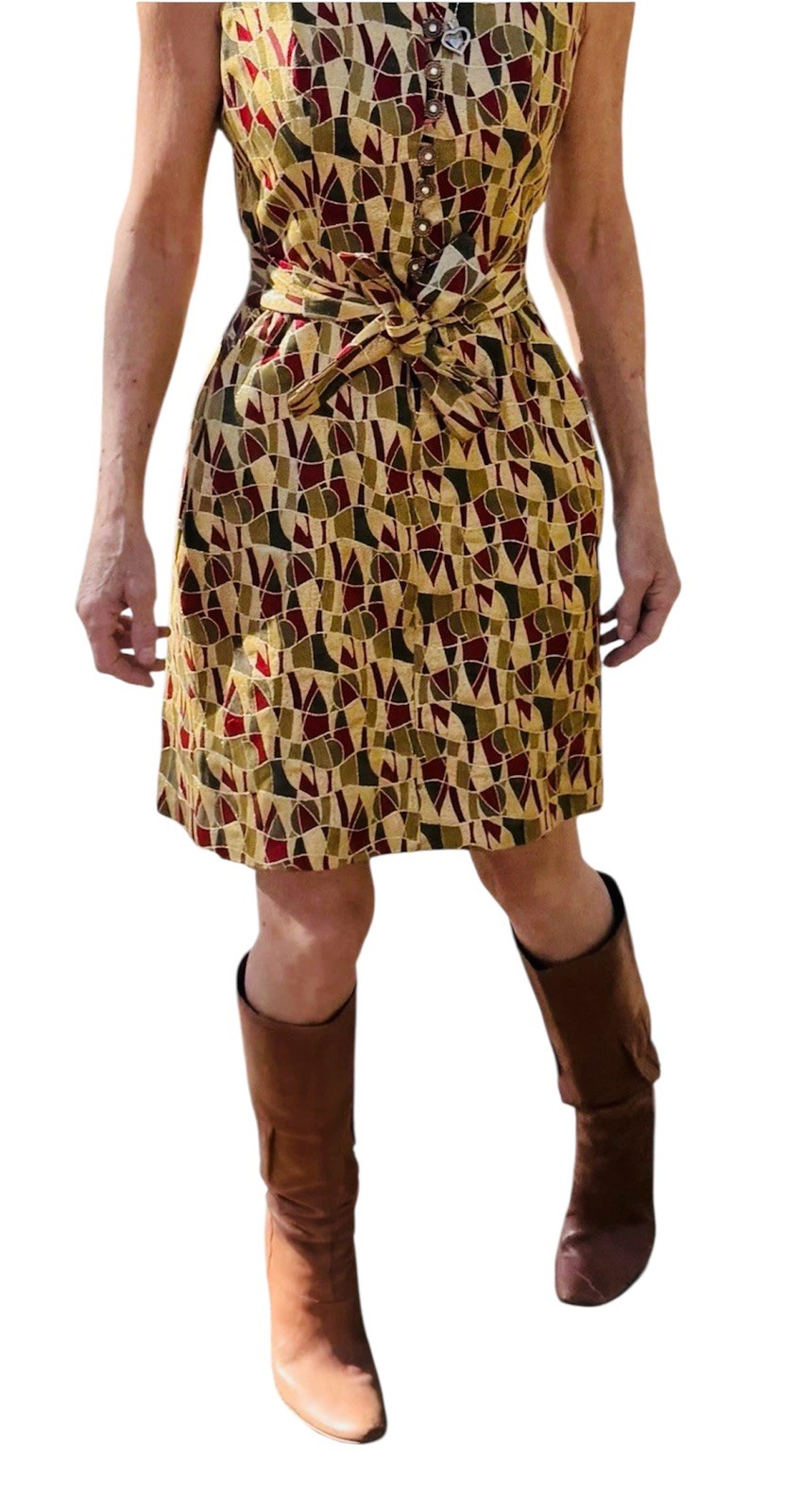 Vintage 1970s Joseph Magnin Cocktail Dress Small mid-century inspired sheath