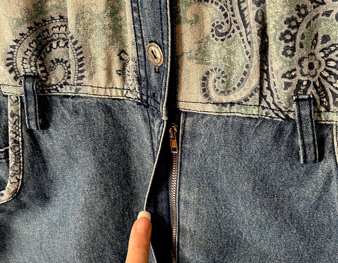 Vintage 80s Monique’s Fashion Denim Dress 8 Retro Western