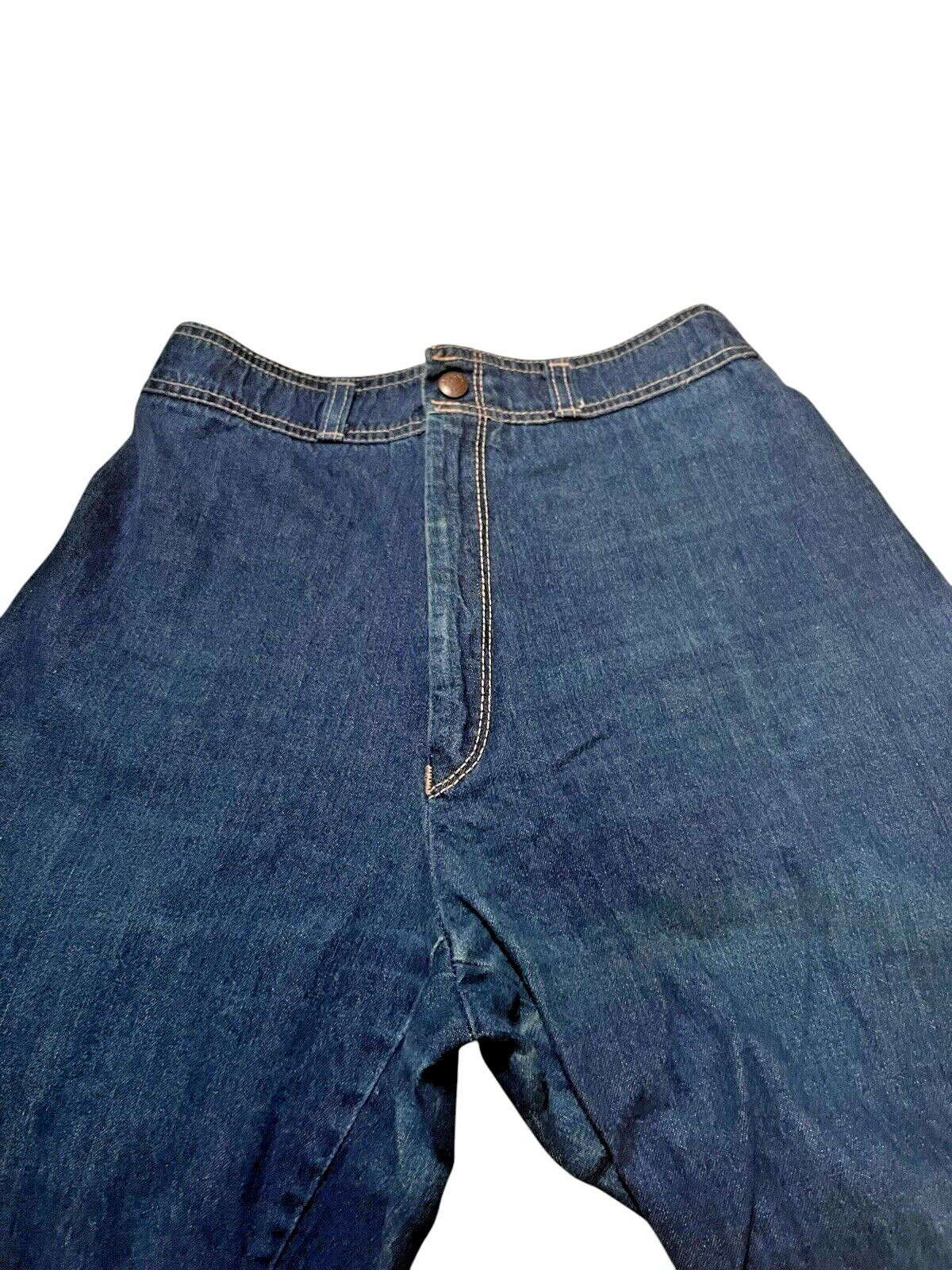 Vintage 1970s 80s Pulse Heart Shape Tush Flared Denim Jeans Size 26 x 33&Prime;