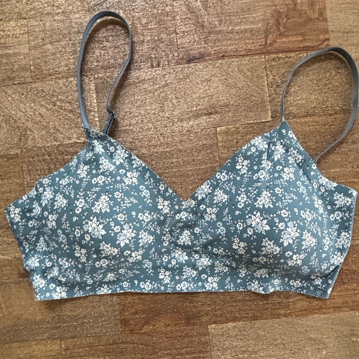 Lucky Brand Womens Wireless Multi Color Floral Print Bra Size XL