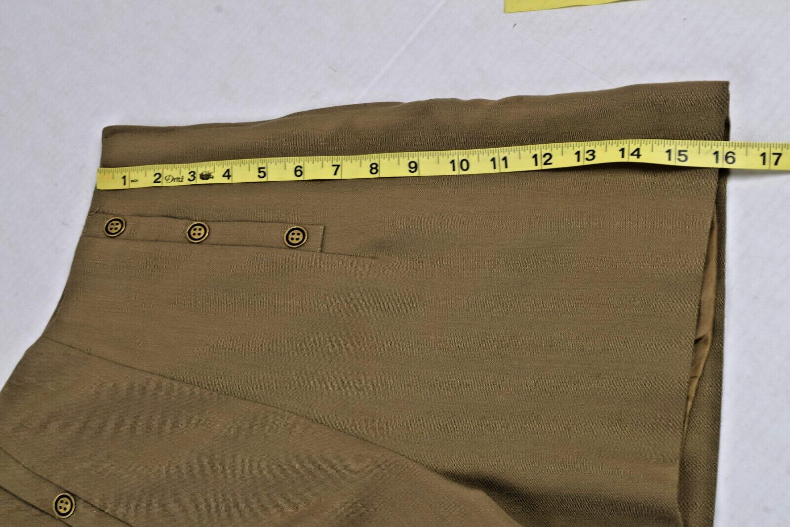 Vintage Bebe Jacket Shorts Set Size 2 80s Military Drab Bronze Buttons Made USA
