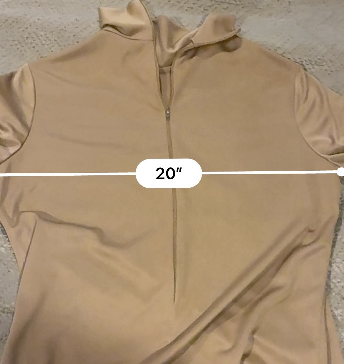 Vtg Gold Pull over Shirt, Graff California Wear, Women’s Small 3/4 Zip Back