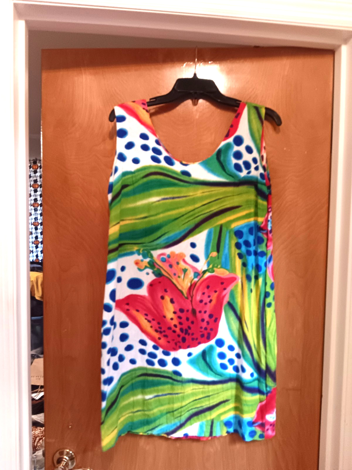 Jams World VTG Sleeveless Dress Glorioso Hawaiian Tropical Beach Cruise XL W304