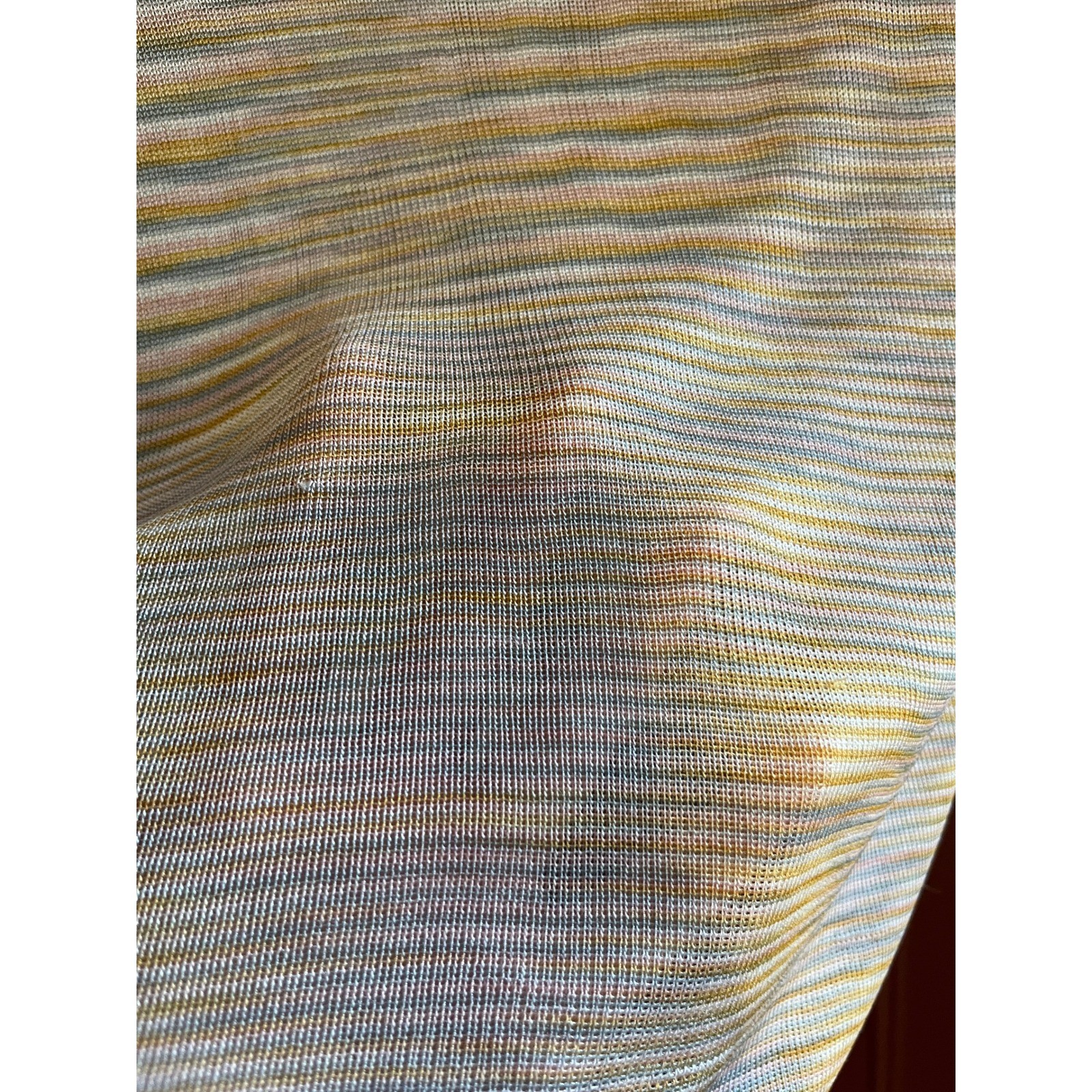Vintage Missoni 100% Silk Knit 2 Piece Set Pants Top Orange Lilac Multi Italy
