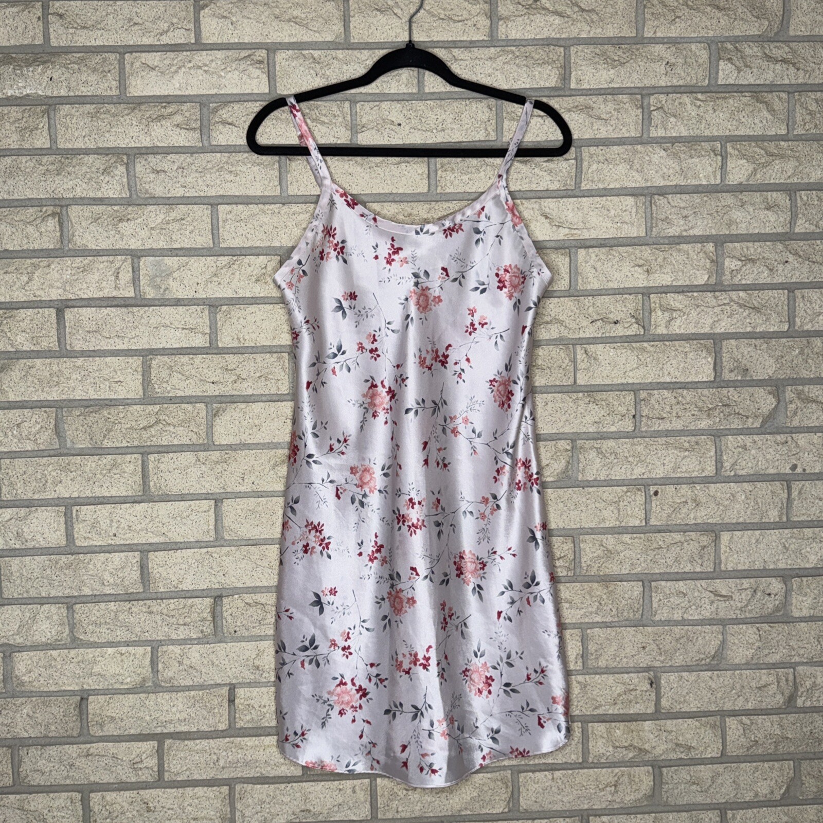 Vintage Gilligan & O’Malley Multicolored Floral Print Bias Cut Slip Dress Medium