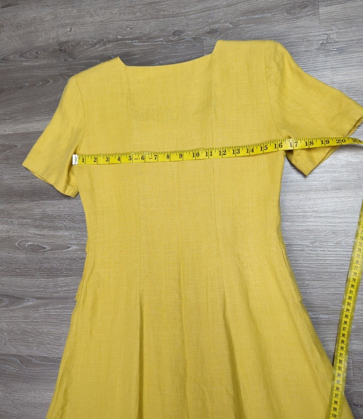 Vintage Robert Riel 100% Linen Coat Dress Size 4 Double Breasted Button Up USA
