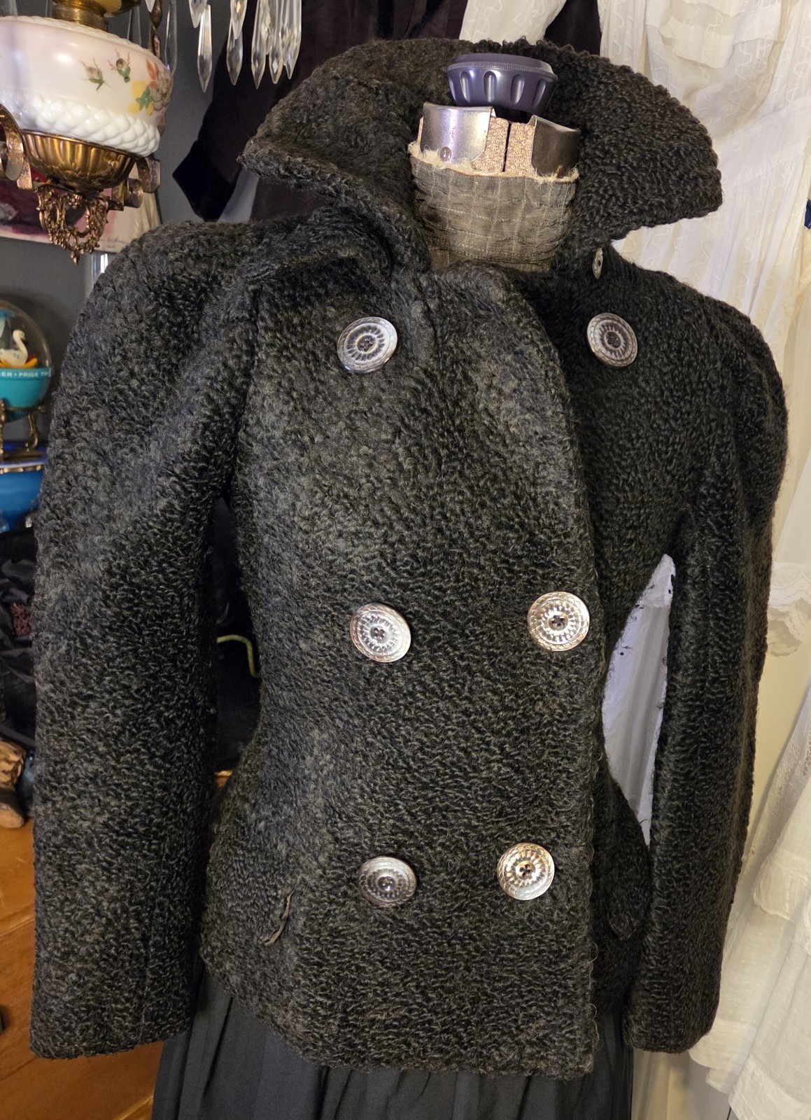 Victorian Persian Lamb Coat With Bustle
