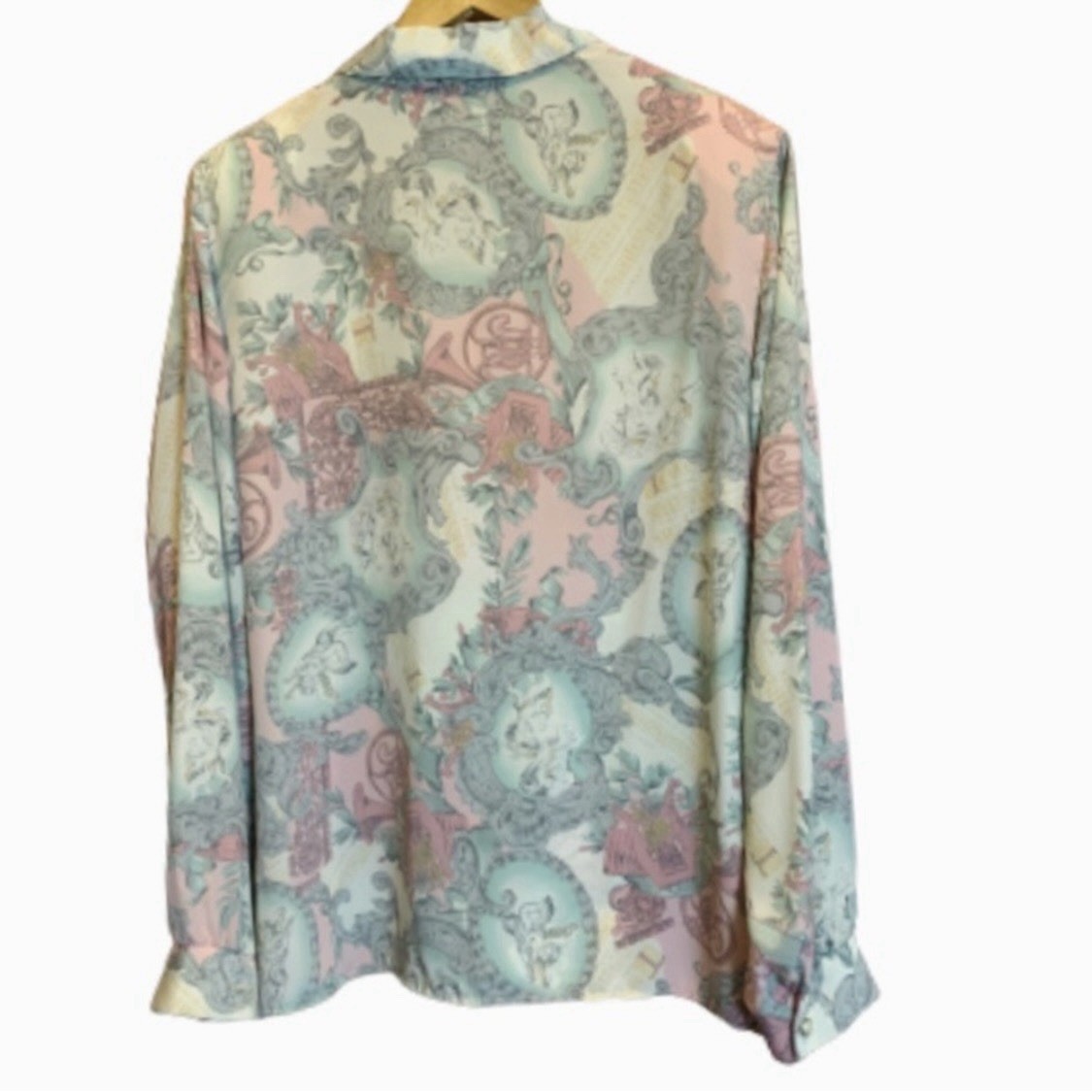 Vintage Cricket Lane Button Down Shirt Top Blouse Soft Pastel EUC 20W