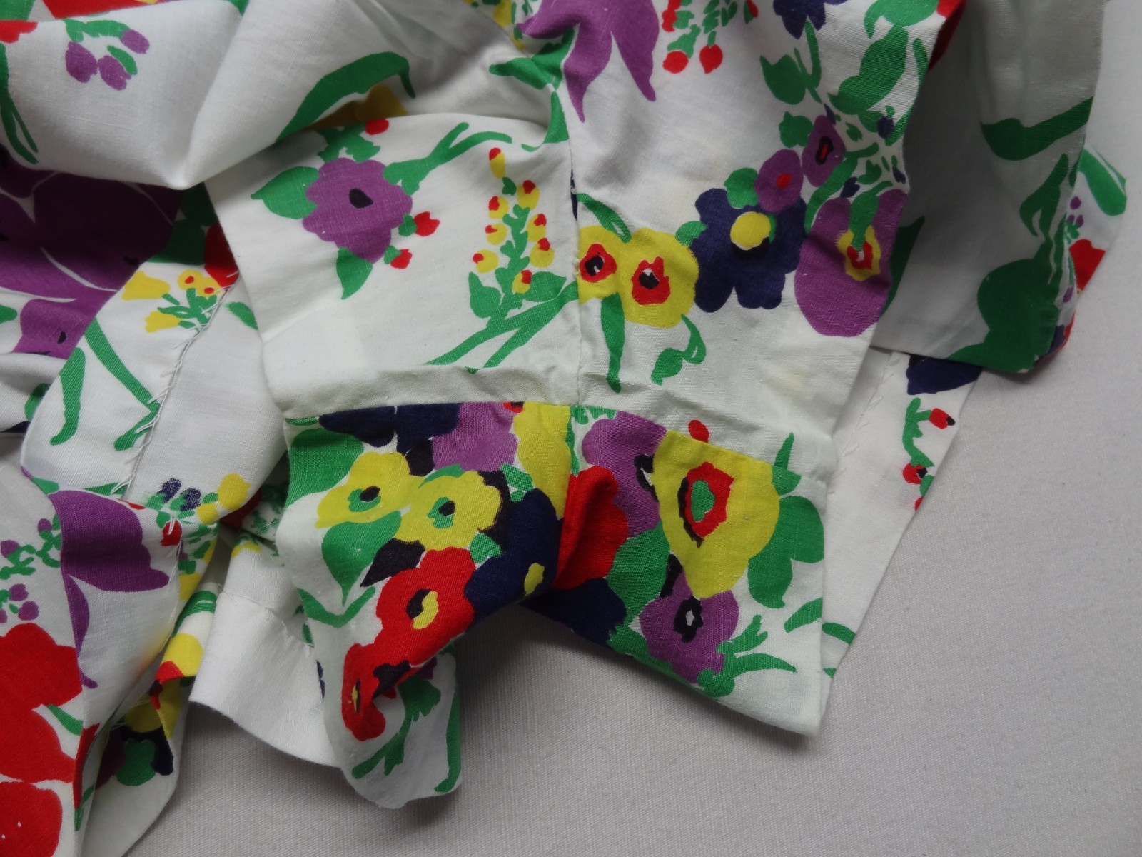 Mini Dress Shorts SET 18 1/2 Floral 60s 70s Hippie VTG ILGWU Union Made in USA