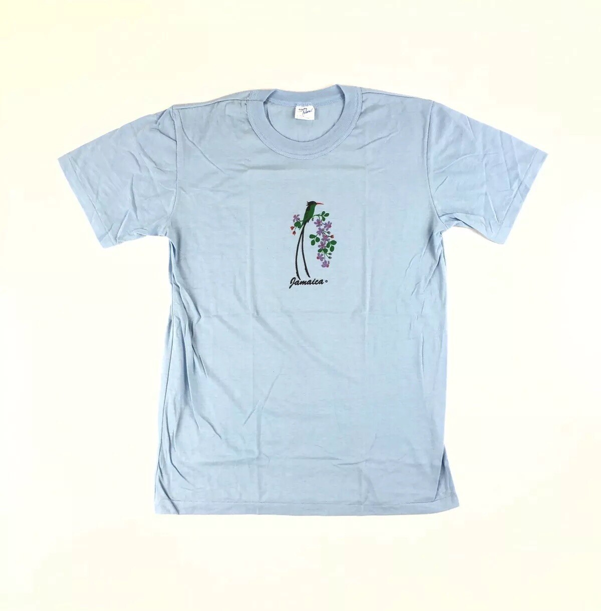 Vintage Jamaica Souvenir Tropical Bird Floral T Shirt Single Stitch Women&rsquo;s XL
