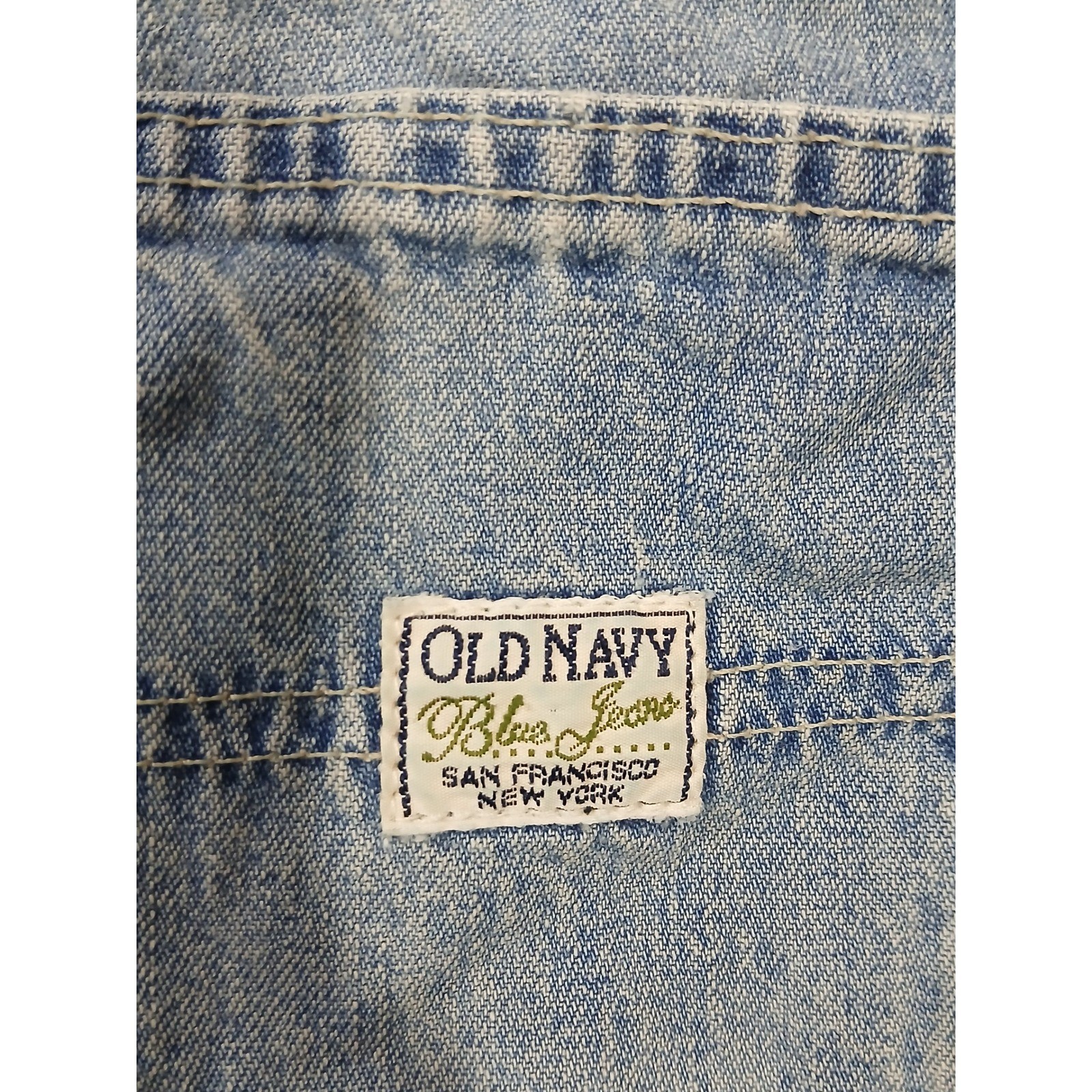 Vintage Old Navy High Waisted Denim Shorts Light Wash Cotton Womens 8 90s Retro