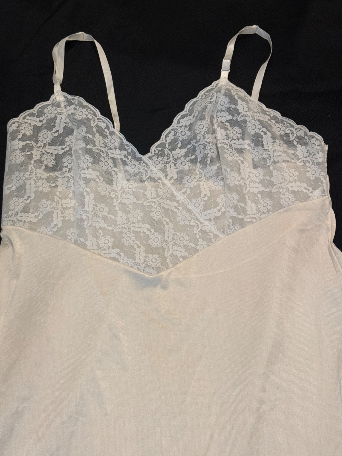 Vanity Fair Womens Nightgown Slip Dress Size 38 US L USA Fairy Coquette Regency