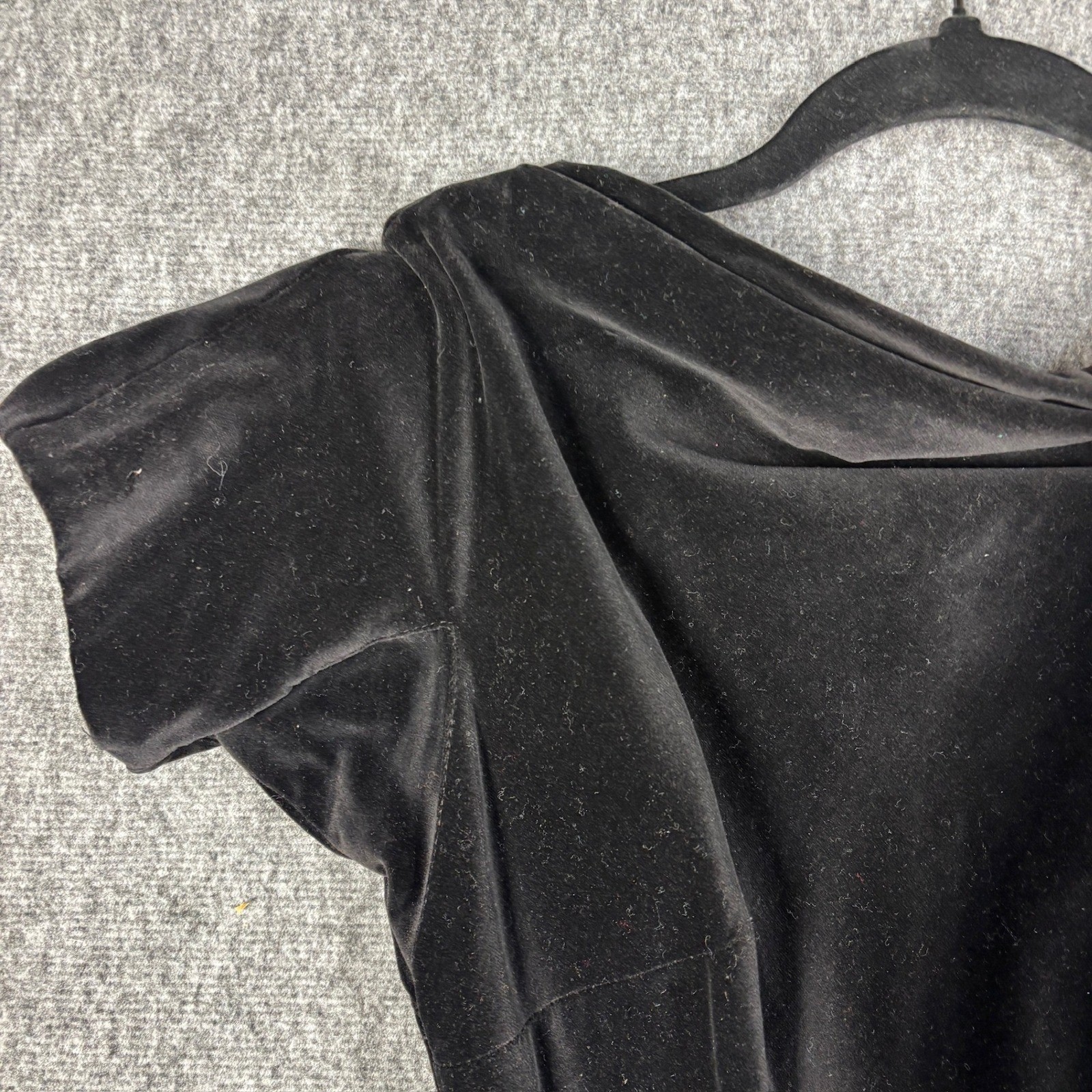 Vintage Teena Paige Black Velvet Pleated Fit & Flare Cocktail Dress 1950s MCM