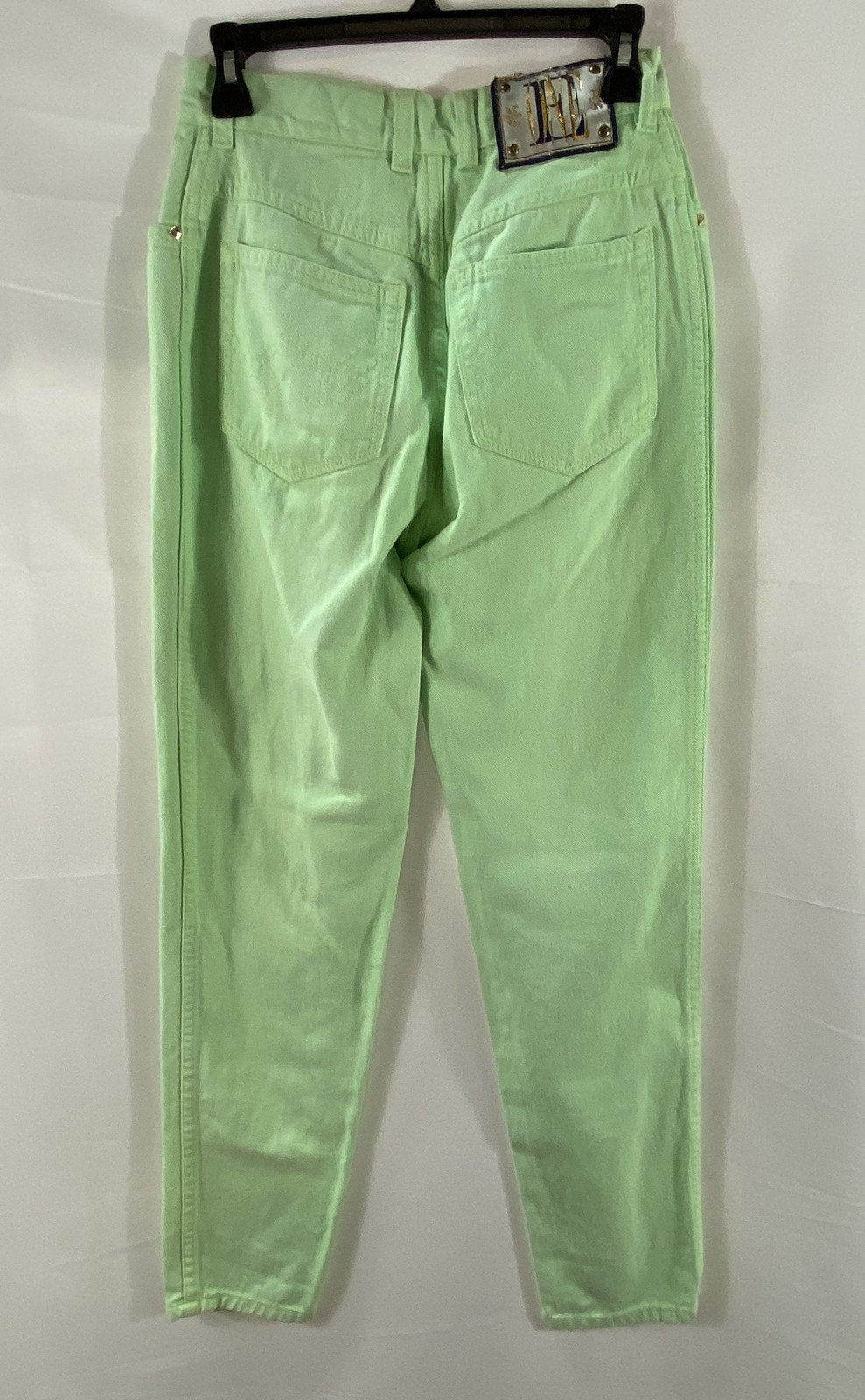 Vintage 90s Escada Margaretha Ley Mint Green High Rise Tapered Jeans Sz 36