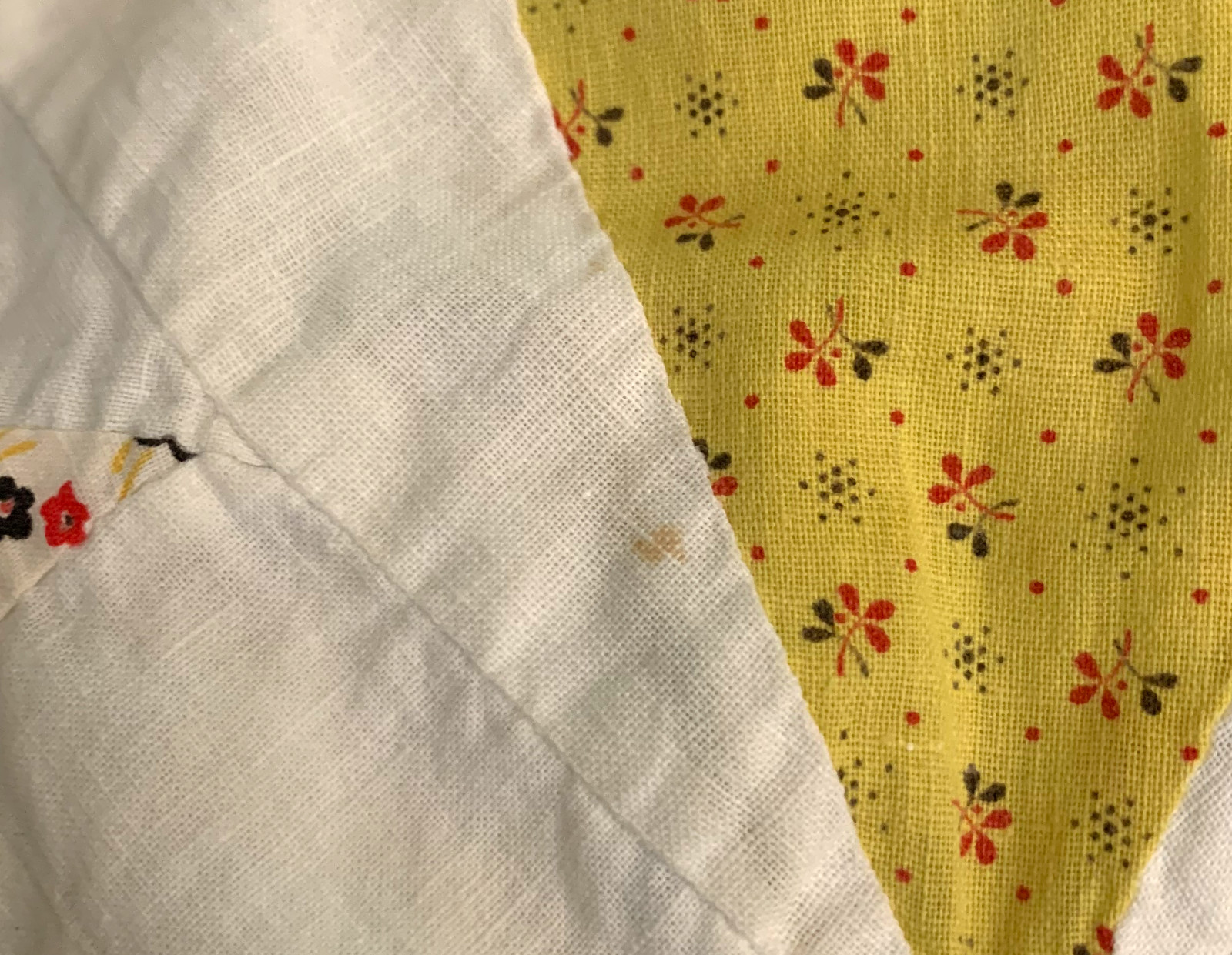 Vintage 70s Women&rsquo;s Antique Quilt American Folk Art LS Dress – Sz S/M – Wedding