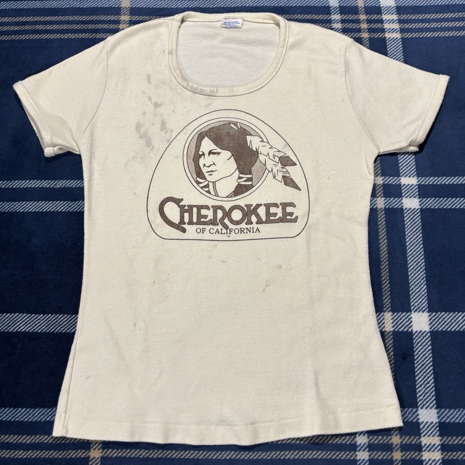 Women’s True Vintage 70s Cherokee Of California Ringer T Shirt Size M Rare