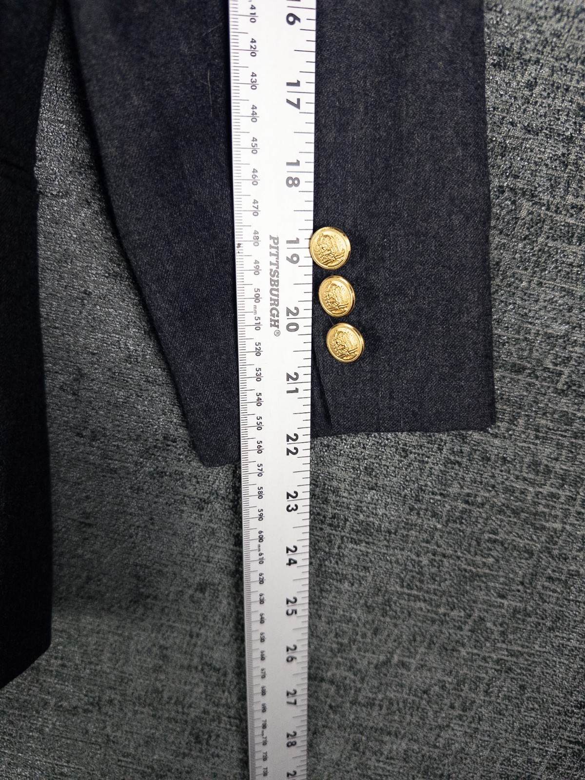 VTG Talbots Womens Blazer 6P Gray Double Breasted Academia Career Wool USA Made