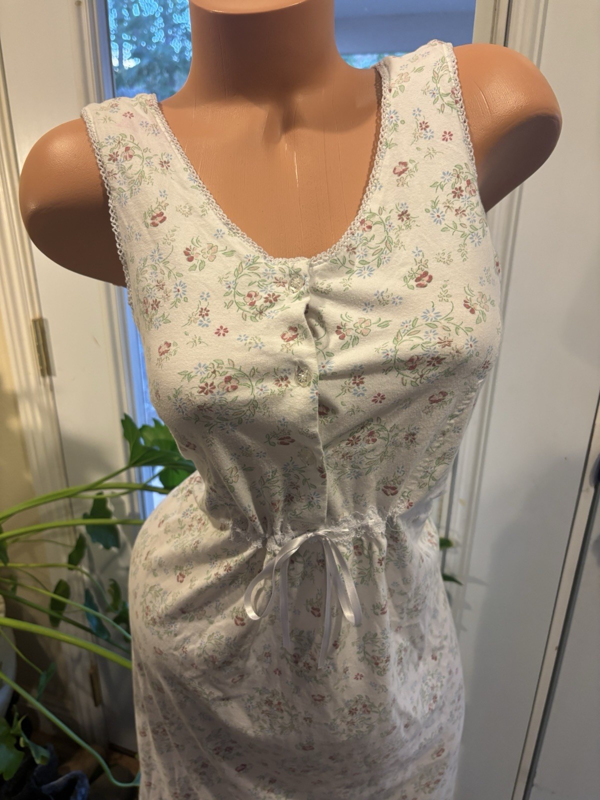 Laura Ashley Cottagecore Frilly Gown English Countryside Floral Long Nightgown M