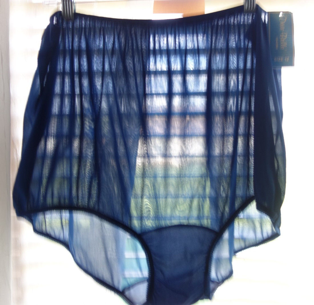 Vintage Dixie Belle Lingerie Navy Blue Panties Granny NWT Size 12