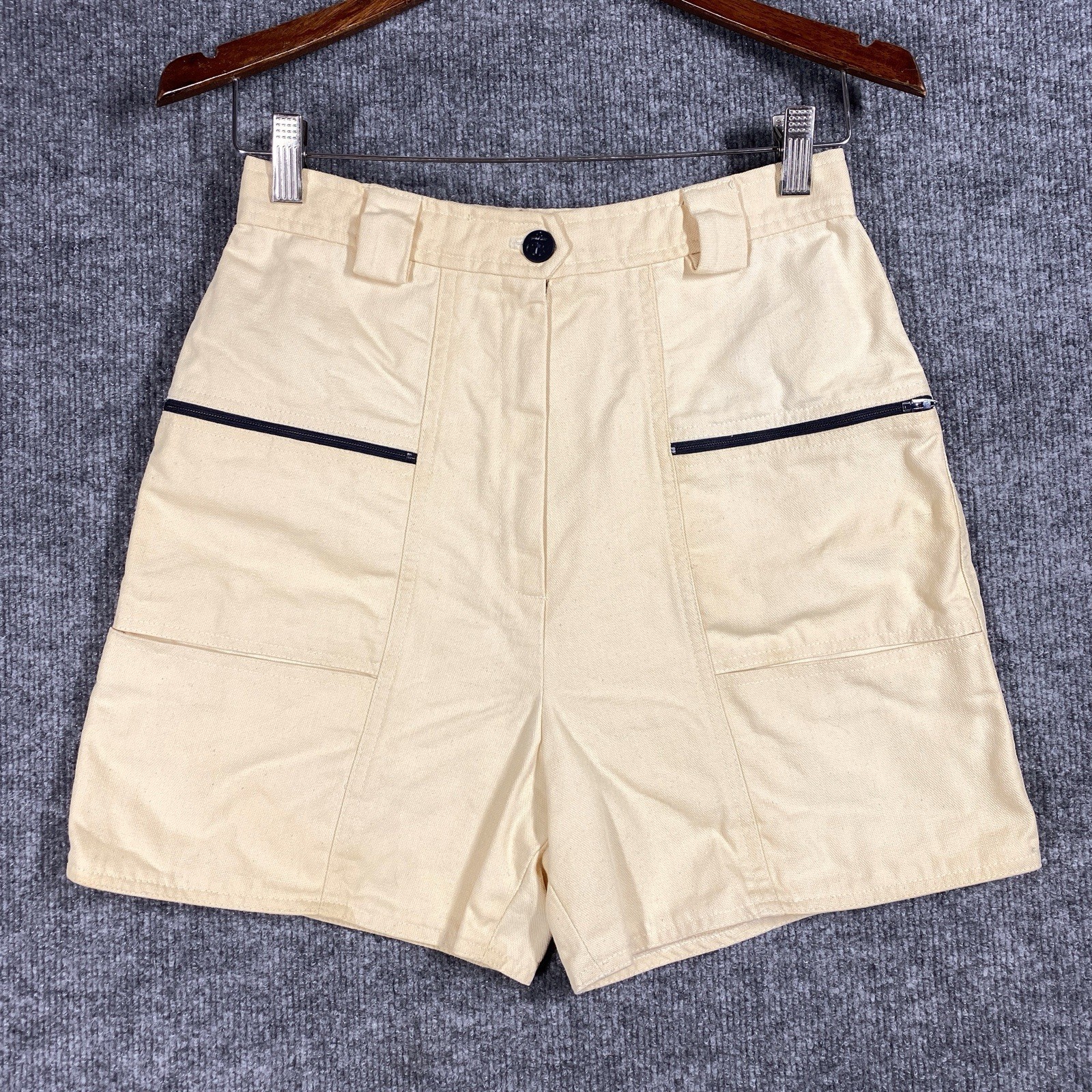 VINTAGE 70s Sea Rigs Nautical Canvas Shorts Womens Size 12 Anchor Cotton