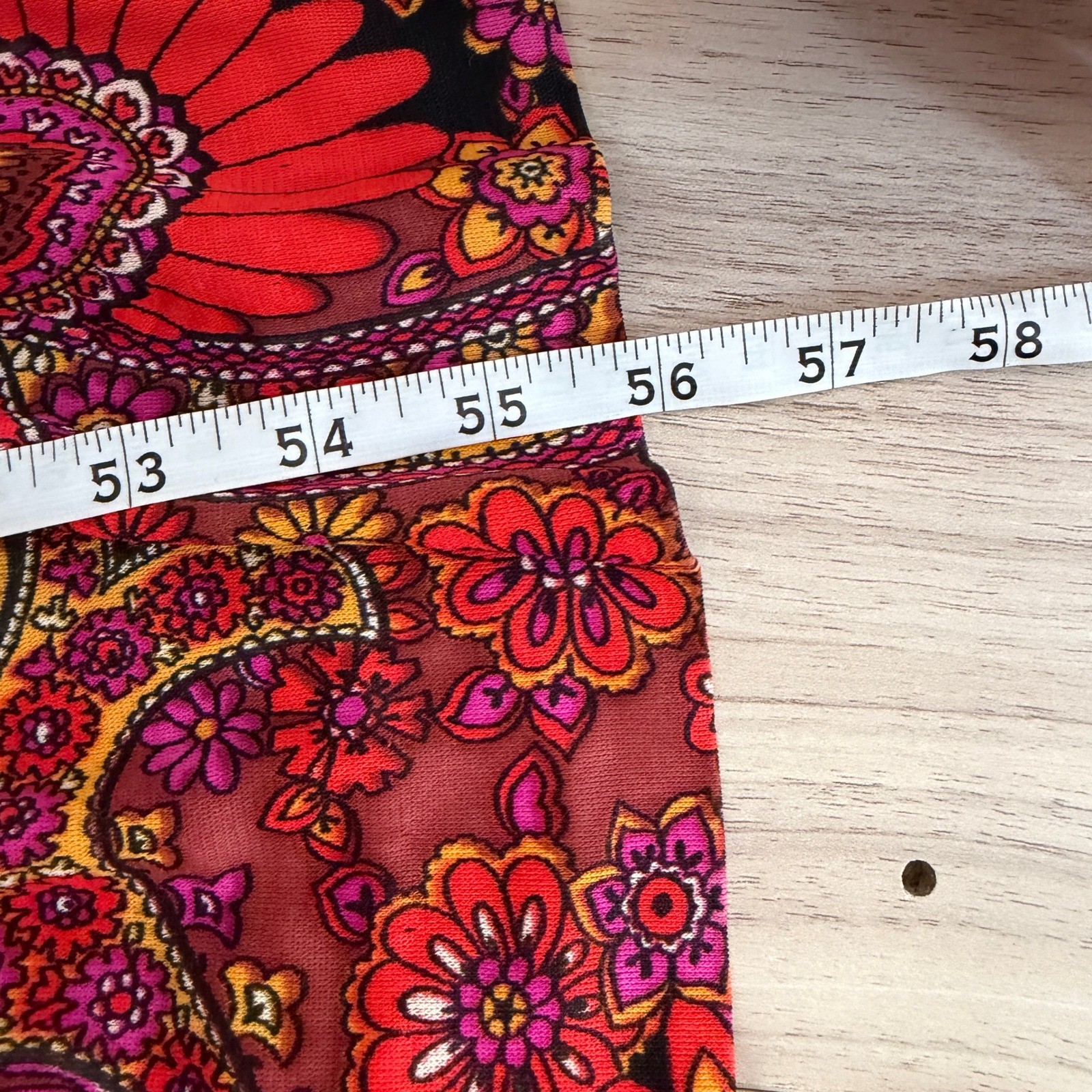 Vintage 60s Psychedelic Cheongsam-style Column Paisley Maxi Dress XS Good